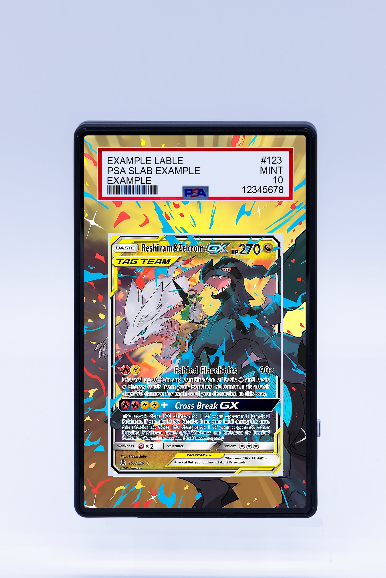 Reshiram and Zekrom GX 157 236 (Graded) Case Reshiram and Zekrom GX 157 236 (Graded) Case