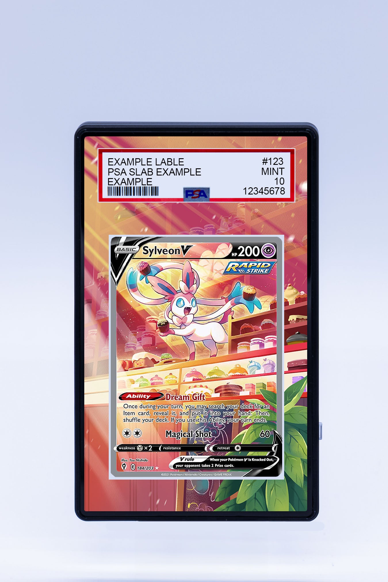 sylveon v pokemon card Sylveon V 184 203 (Graded)