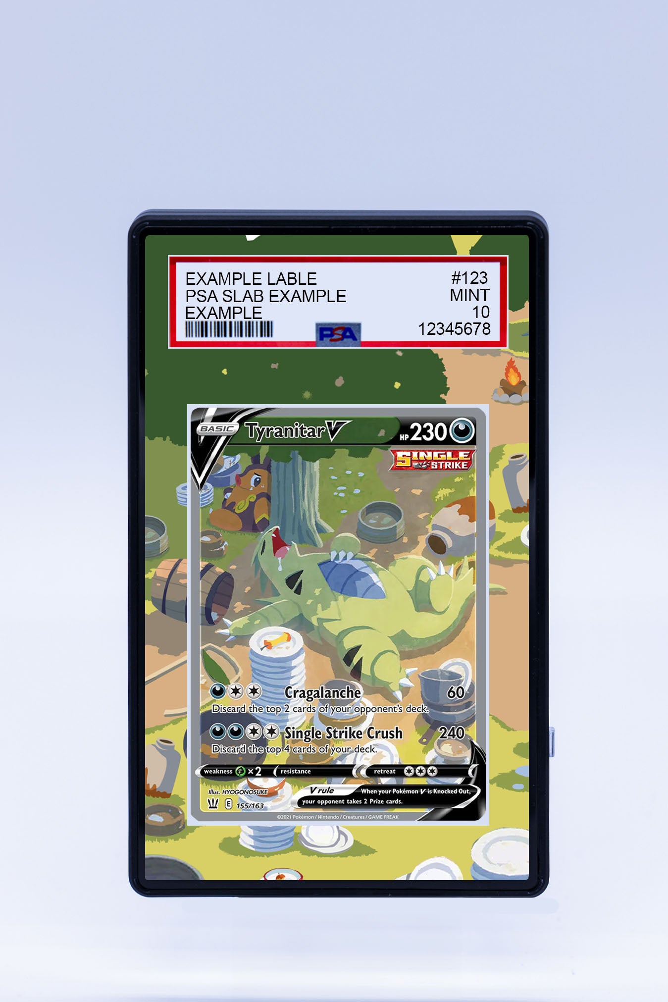 tyranitar v pokemon card Pokemon TCG - Tyranitar V Alternate Full Art 155/163 Battle Styles Grading Ready