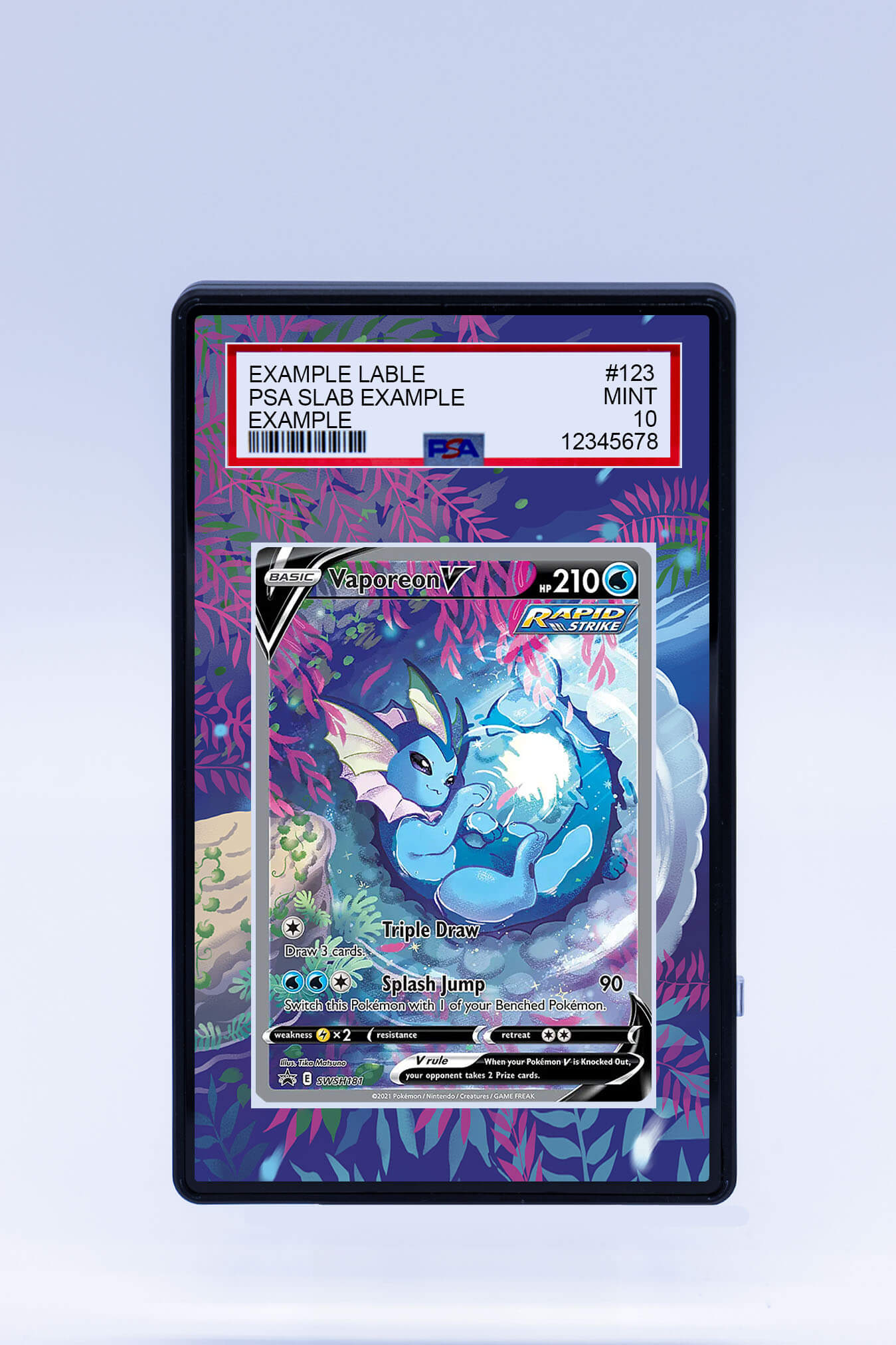 vaporeon pokemon card full art Vaporeon V SWSH181 Promo (Graded)