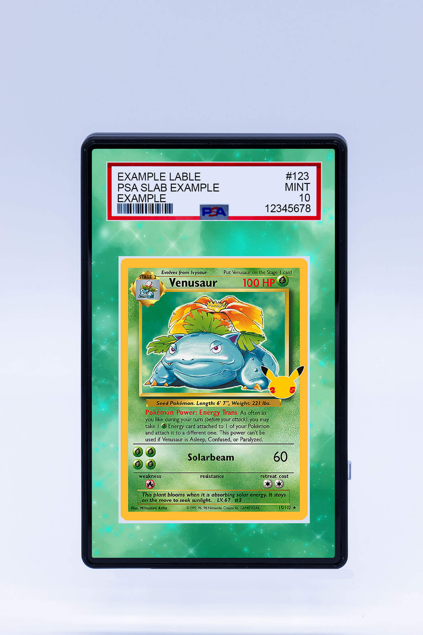 Venusaur Base Artwork (Graded) Case