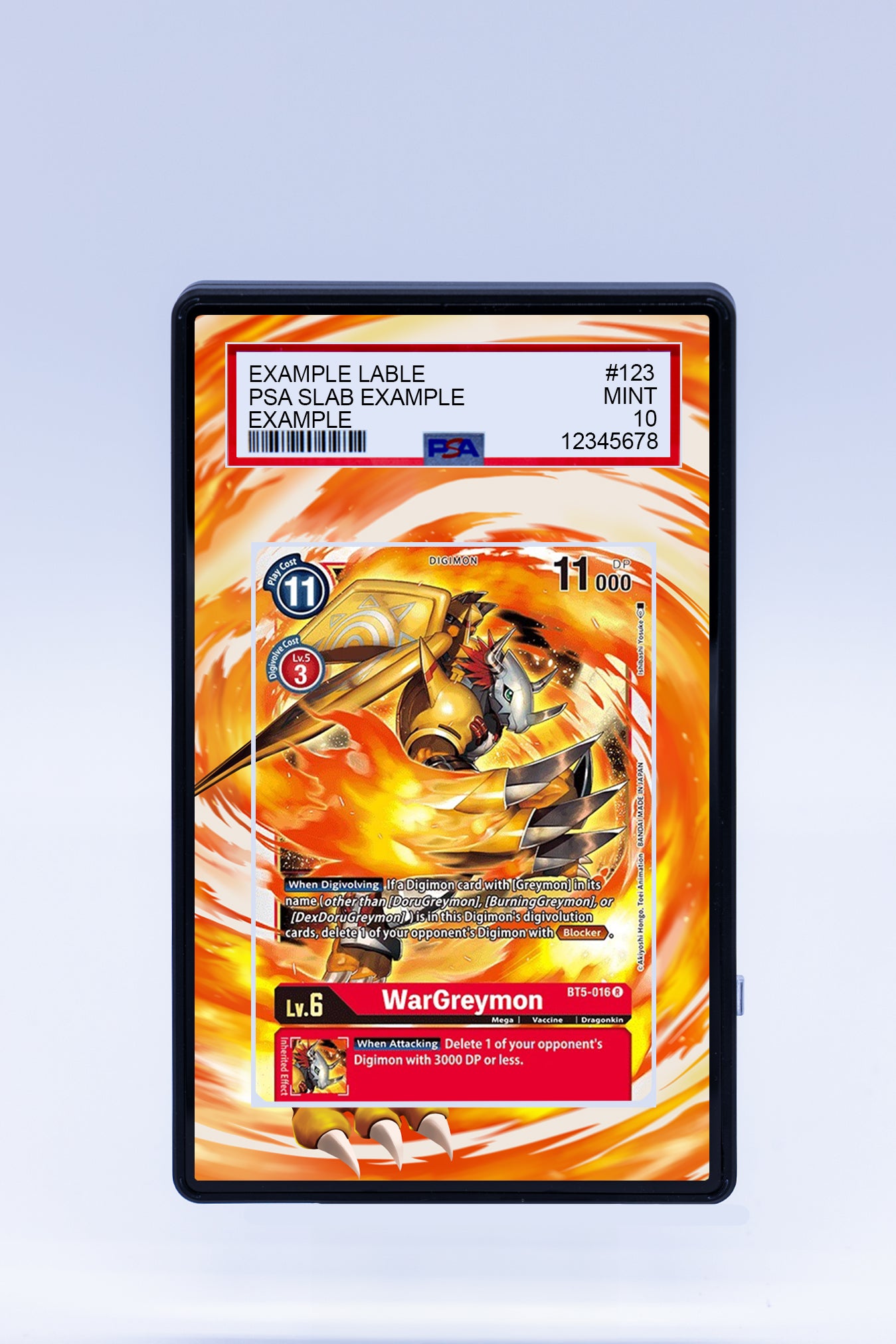 digimon graded cards Wargreymon BT5-016 (Graded) Case