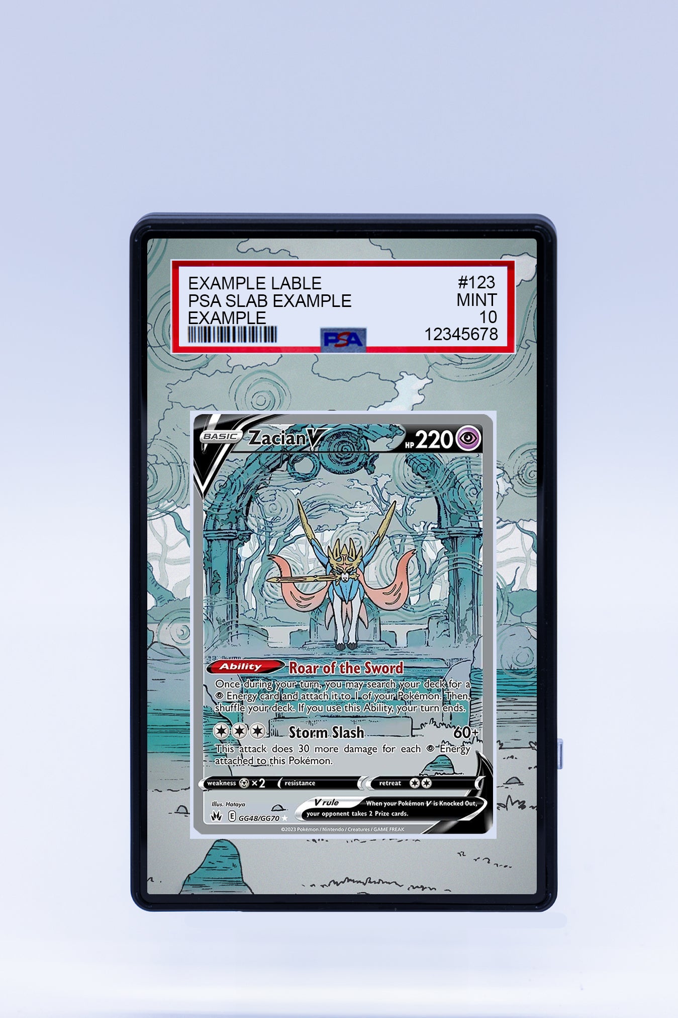 Zacian V GG48 GG70 (Graded) Case