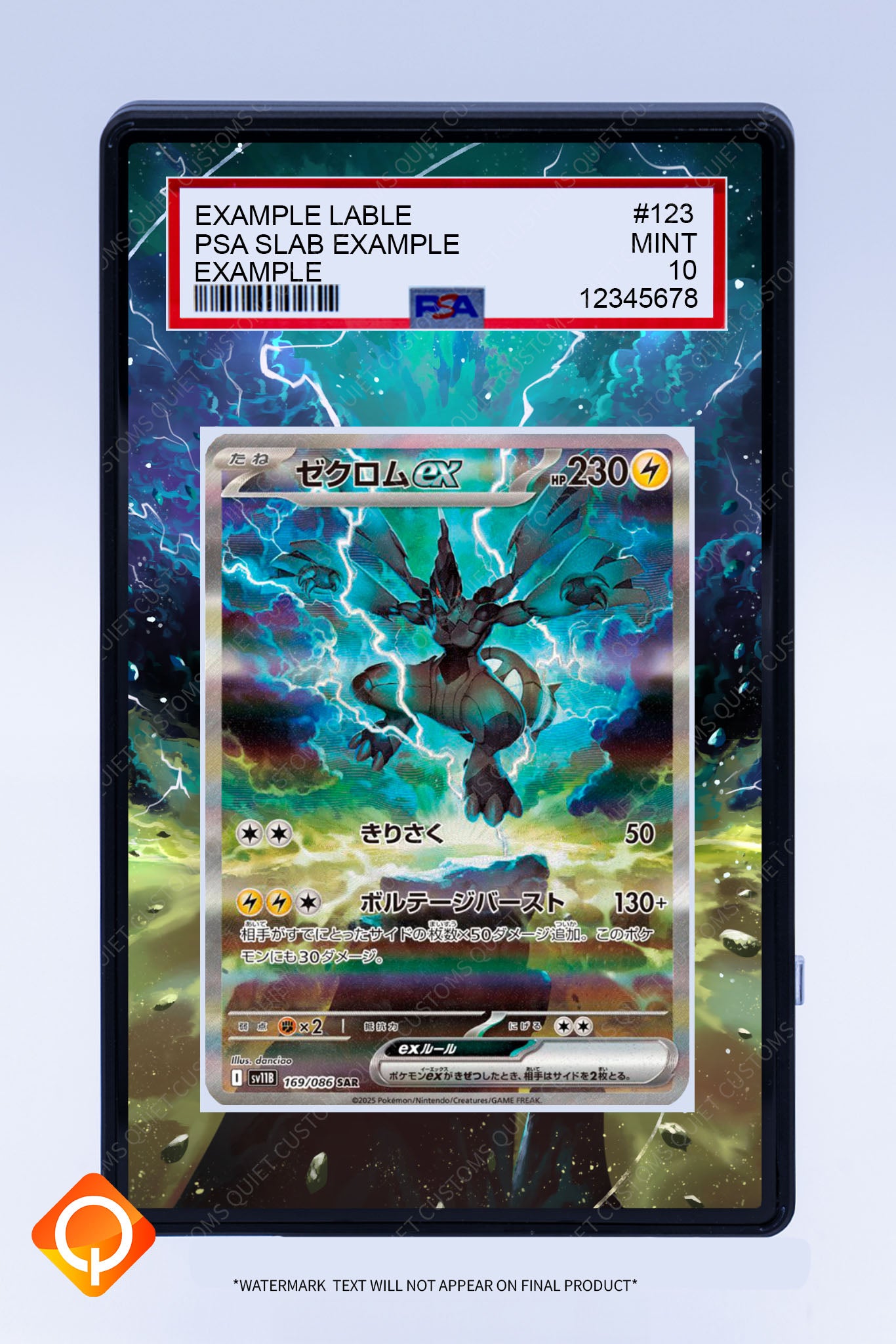 Zekrom EX 166 086 (Graded) Case Zekrom EX 166 086 (Graded) Case