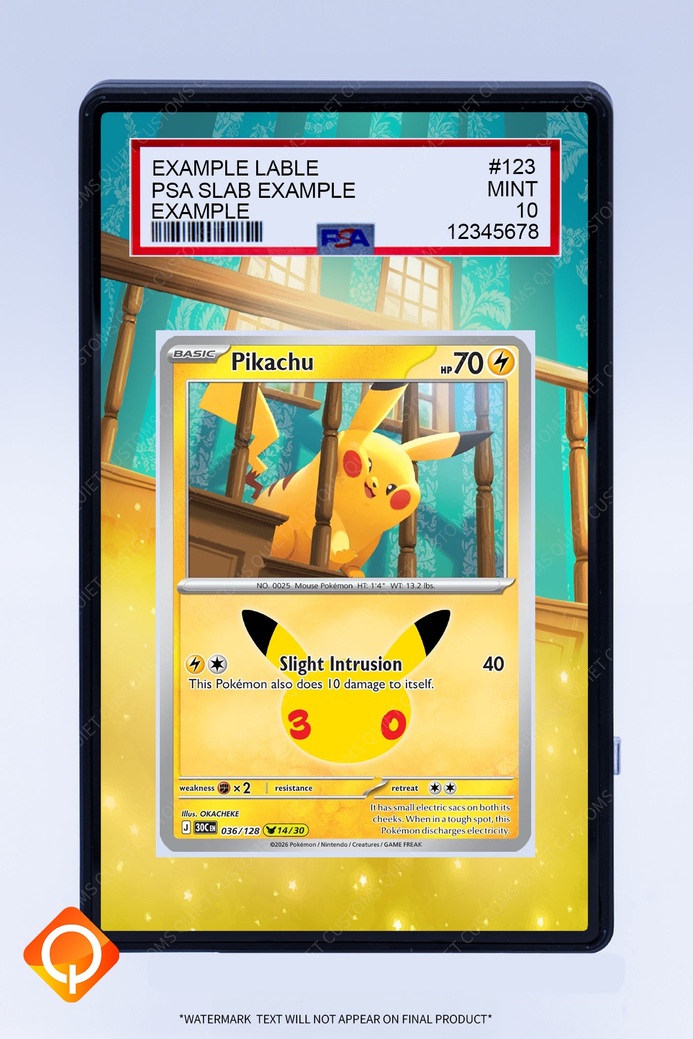 Pikachu 026 128 (Graded) Case