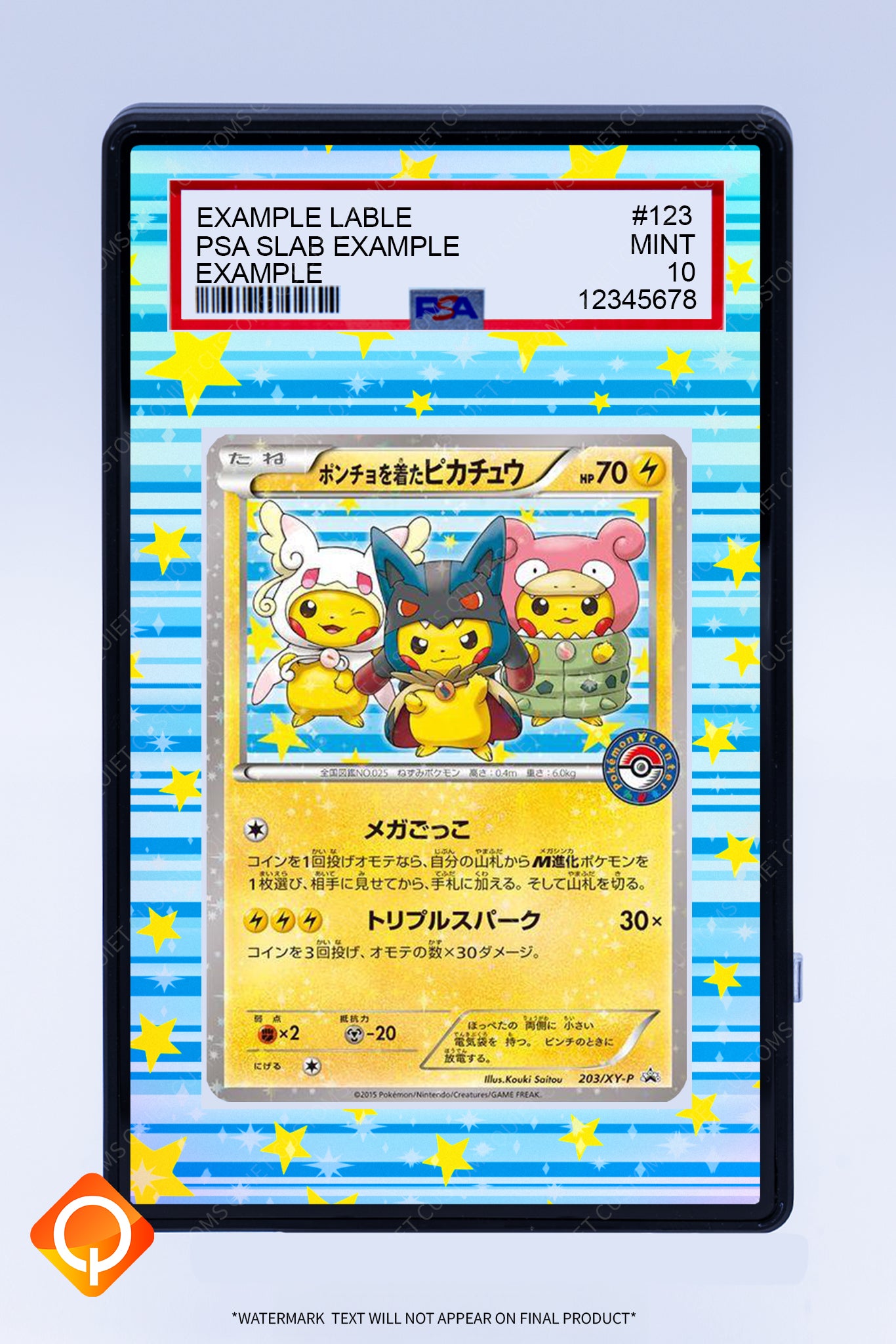 Pikachu 203 XY-P (Graded) Case