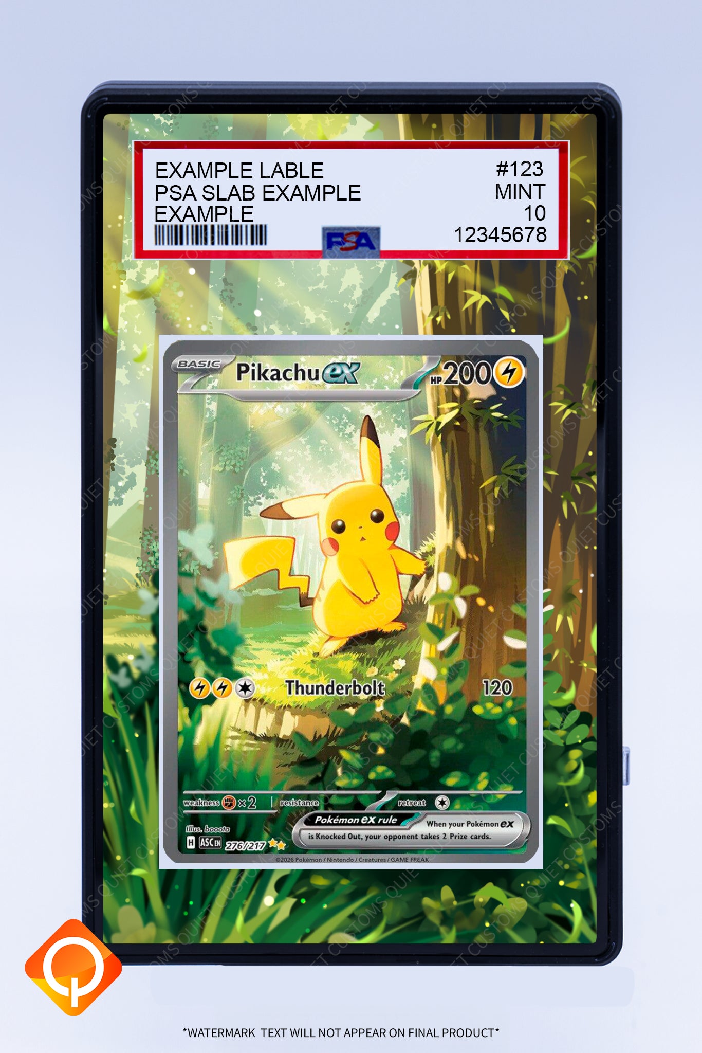 Pikachu EX 276 217 (Graded) Case