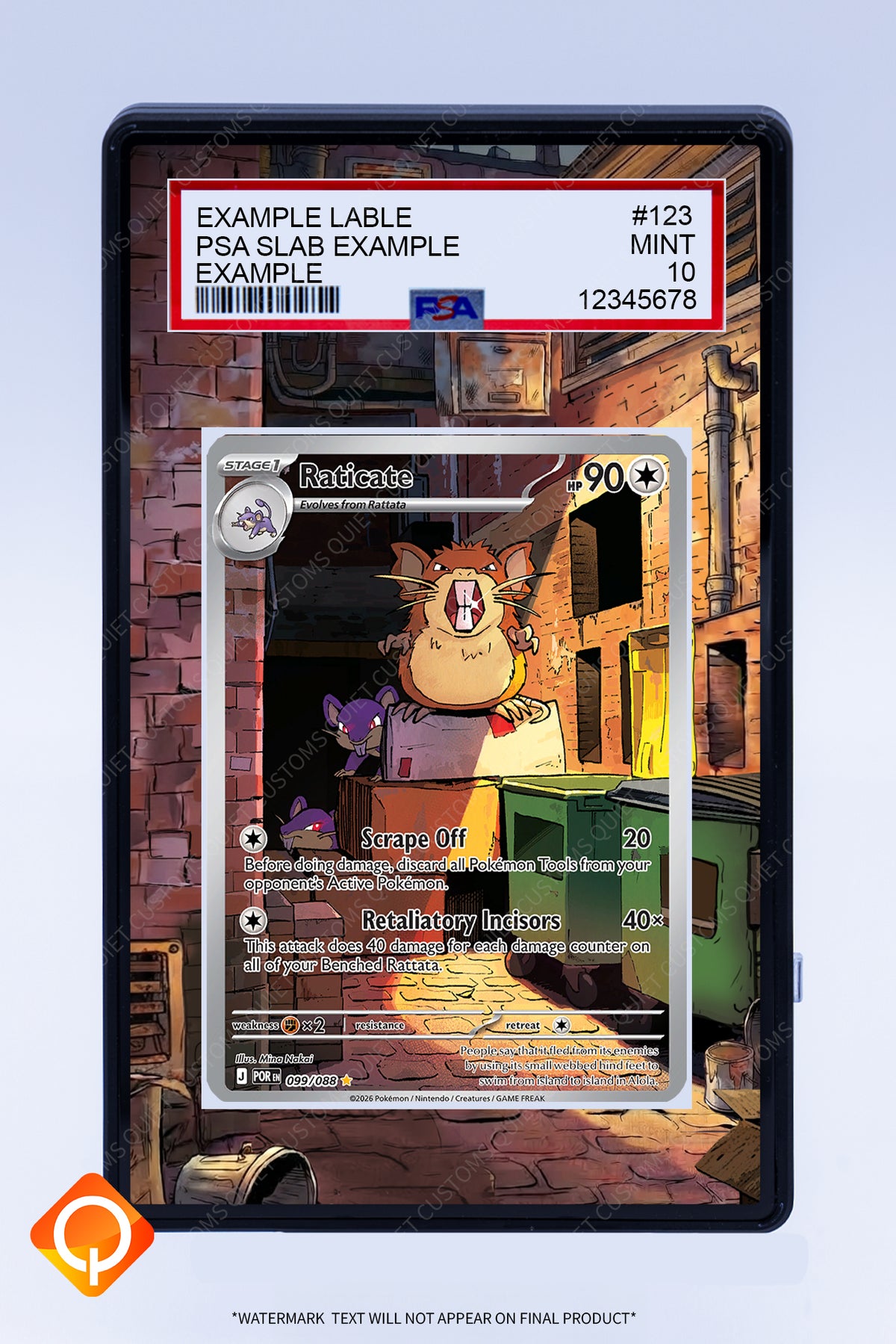 Raticate 099 088 (Graded) Case