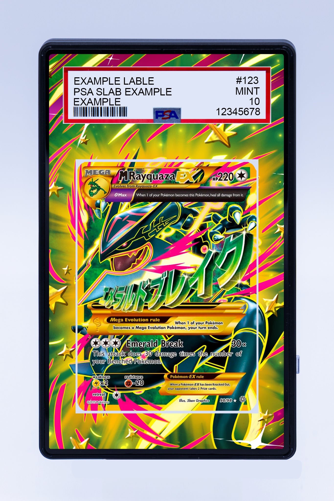 Rayquaza EX 98 98 (Graded) Case