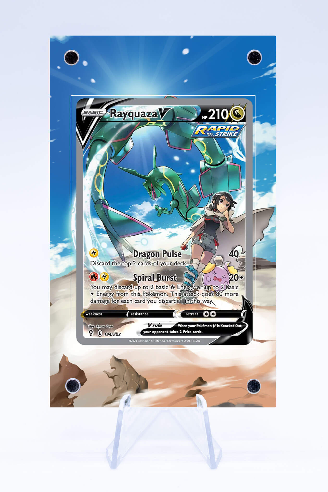 pokemon cards rayquaza Rayquaza V 194 203 Case | Evolving Skies