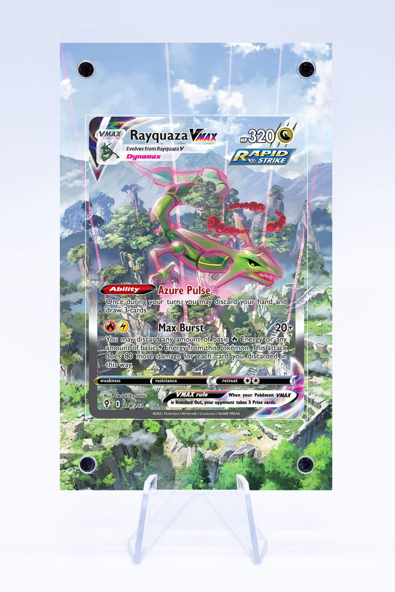 Rayquaza VMAX 218 203 Case | Evolving Skies | Art Guard (Ungraded) Rayquaza VMAX 218 203 Case | Evolving Skies | Art Guard (Ungraded)
