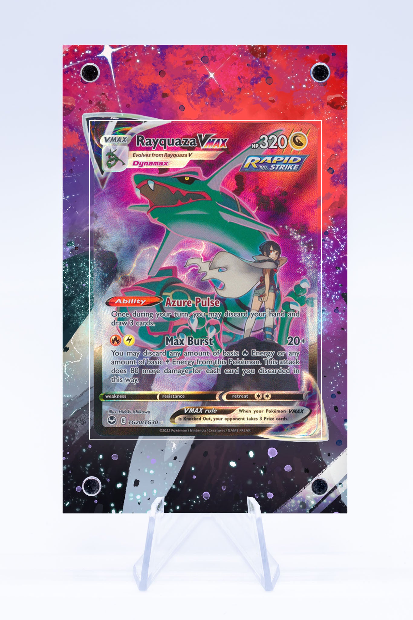 pokemon card rayquaza vmax rapid strike Pokemon Rayquaza VMAX 111/203 CGC 9.5 (Old Label) – Zapp! Comics main image 0
