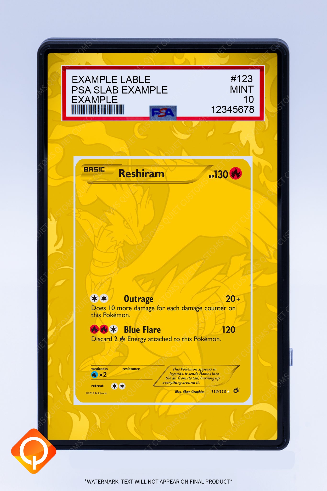 Reshiram 114 (Graded) Case