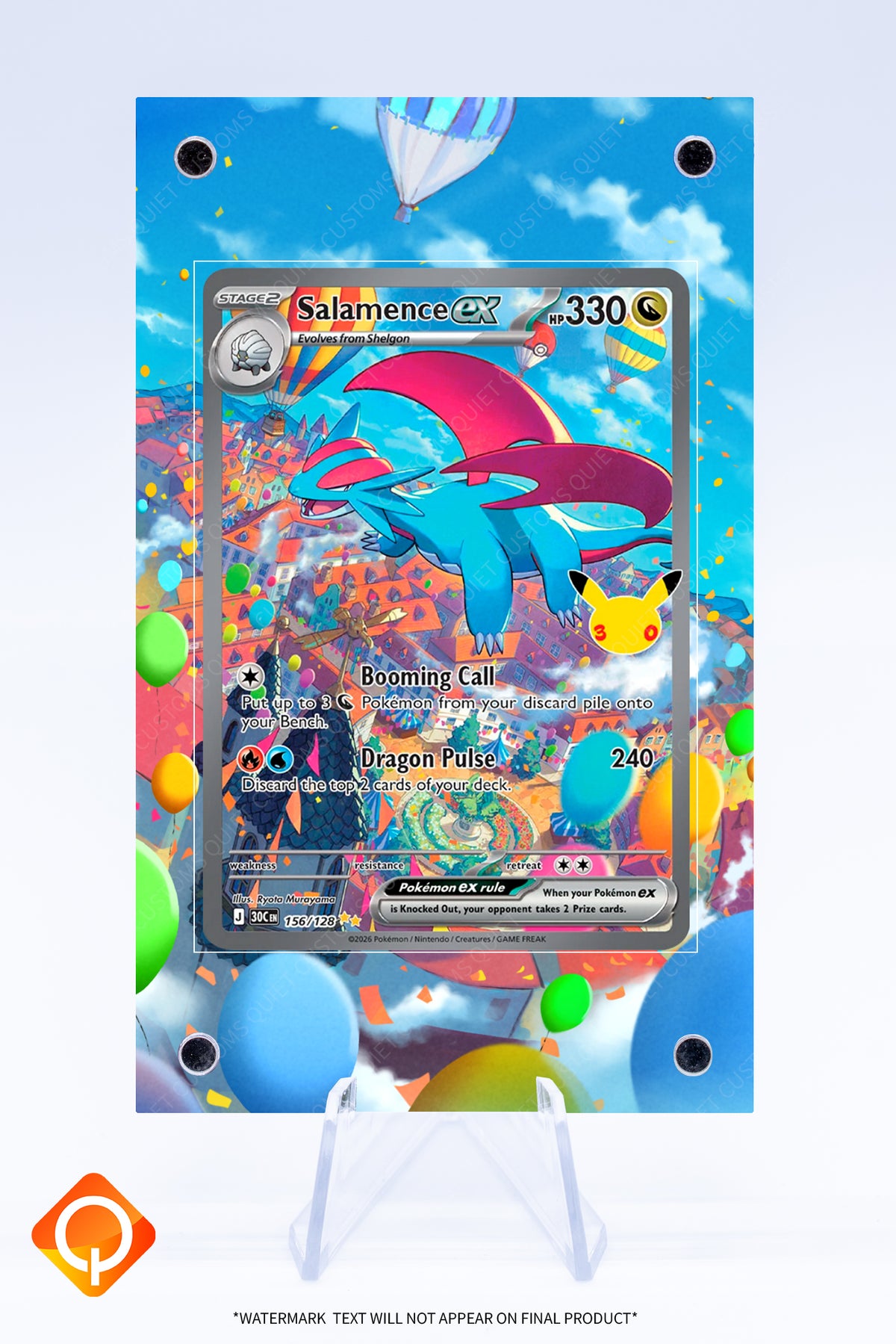 Salamence EX 156 128 Case | Art Guard (Ungraded)