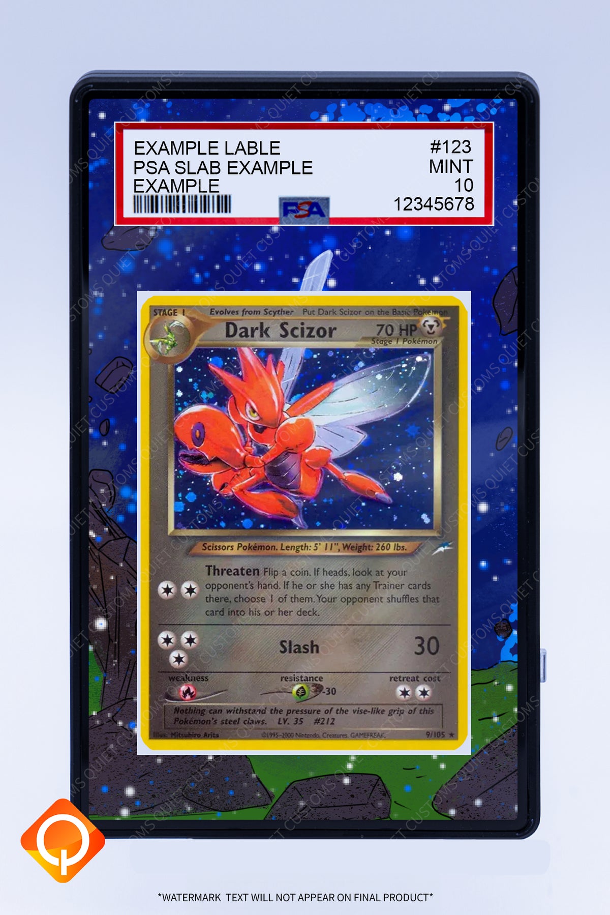 Scizor (Dark) 9 105 (Graded) Case