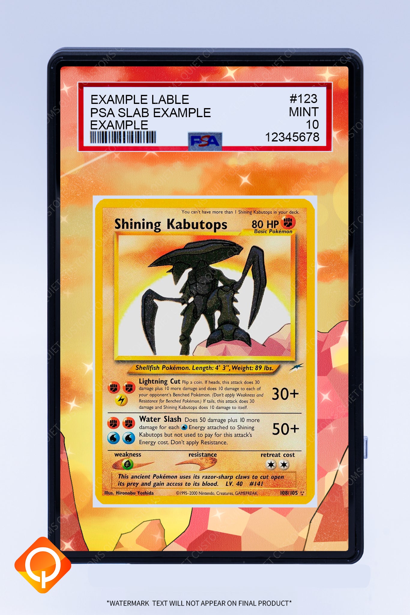 Kabutops (Shining) 108 105 (Graded) Case