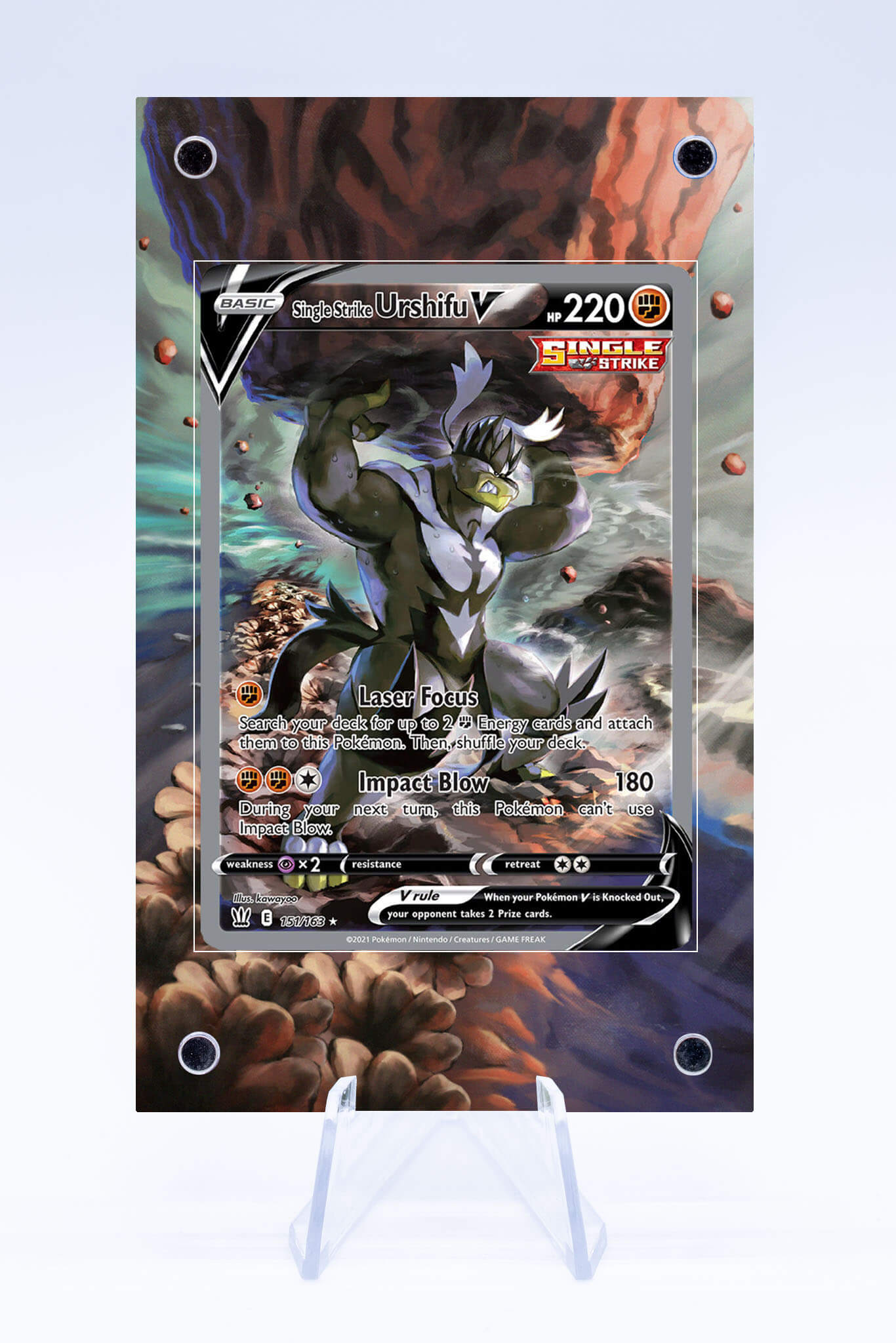 Single Strike Urshifu V 151 163 Case | Battle Styles | Art Guard (Ungr Single Strike Urshifu V 151 163 Case | Battle Styles | Art Guard (Ungr