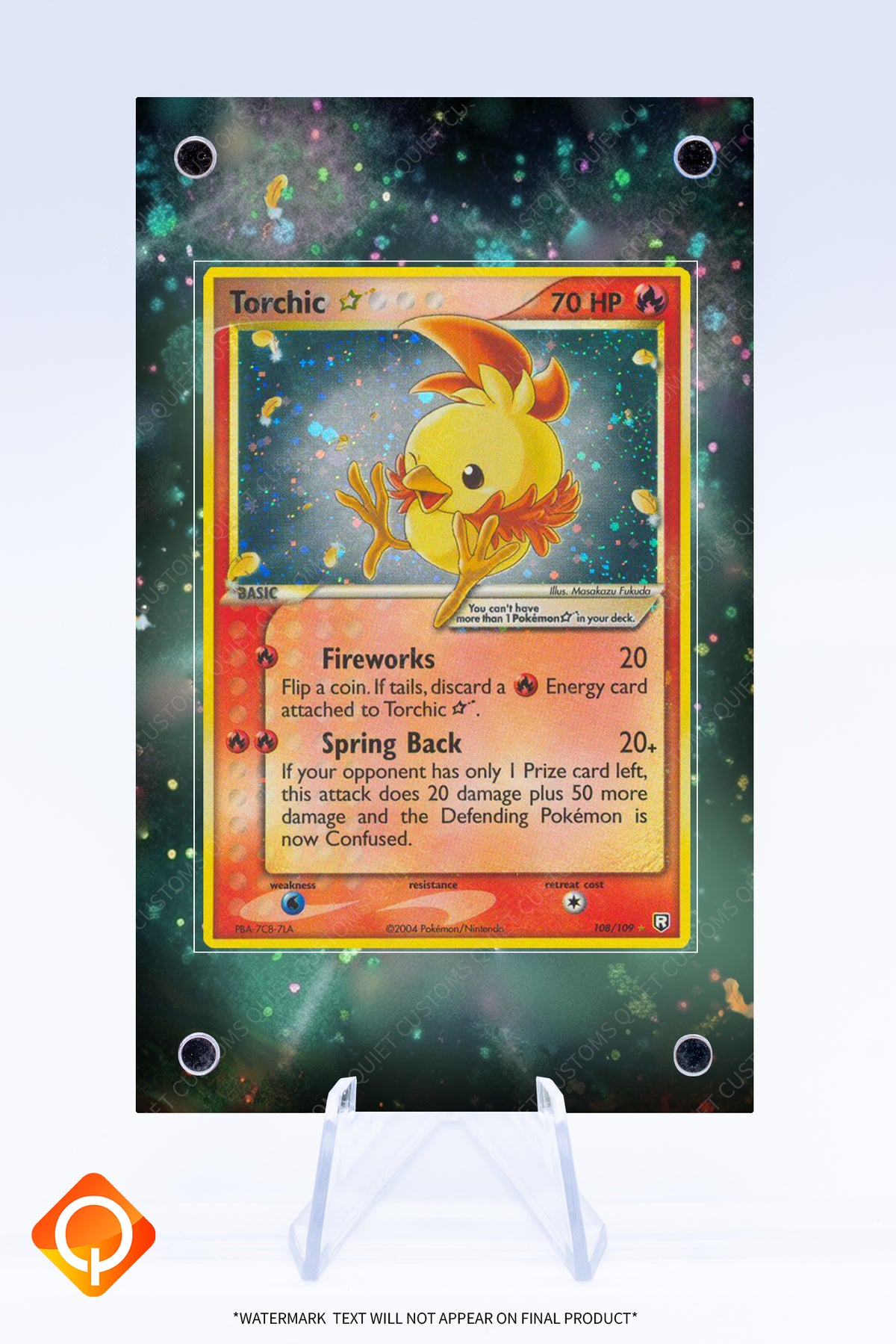 109 108 pokemon card Torchic Case Certification ID:137460572 Sun & Moon: Crimson Invasion holder or sleeve included Snorlax & Eevee GX