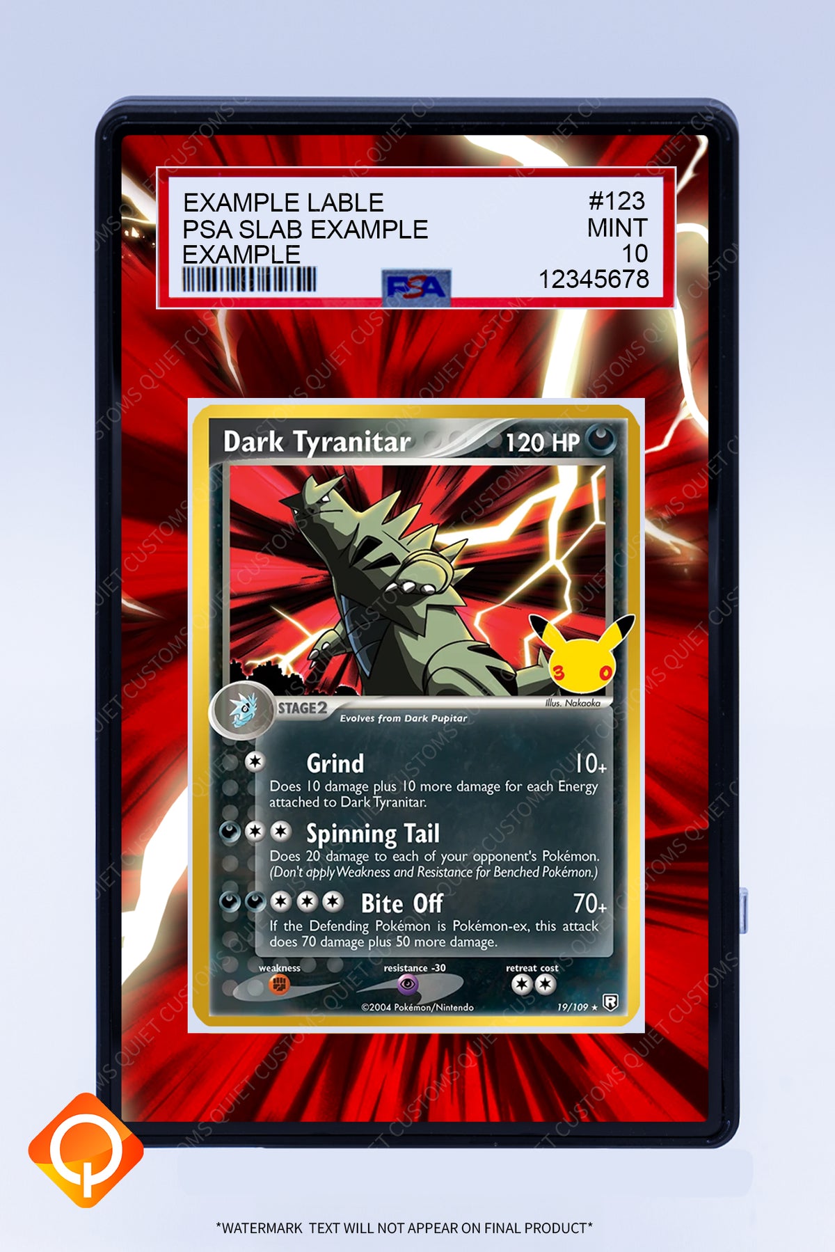 Tyranitar (Dark) 19 109 (Graded) Case