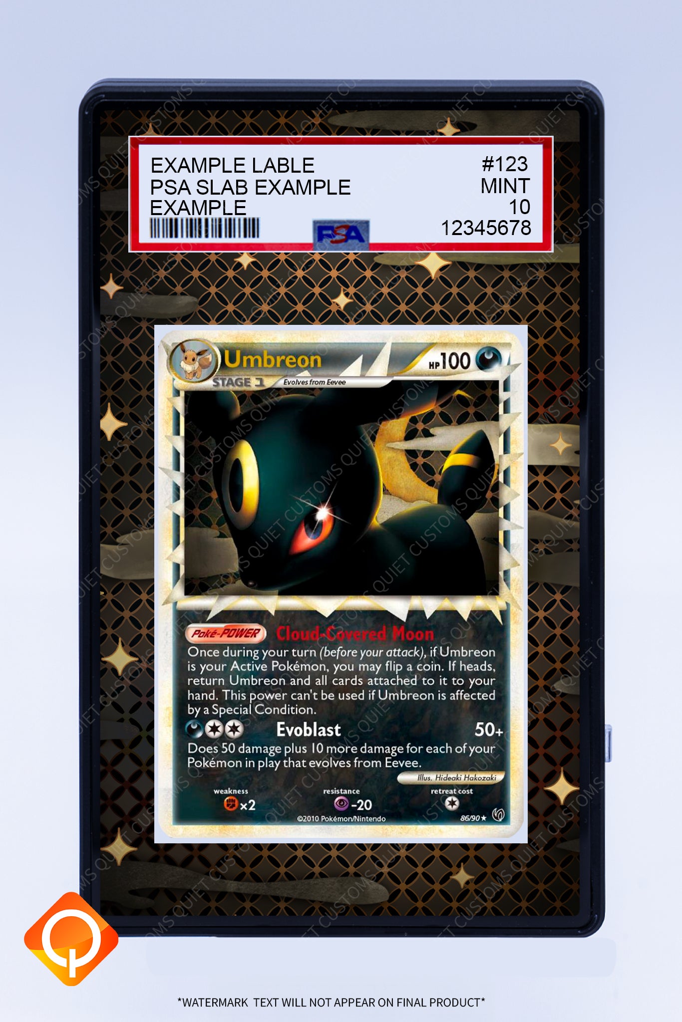 graded umbreon card Umbreon 86 90 (Graded) Case