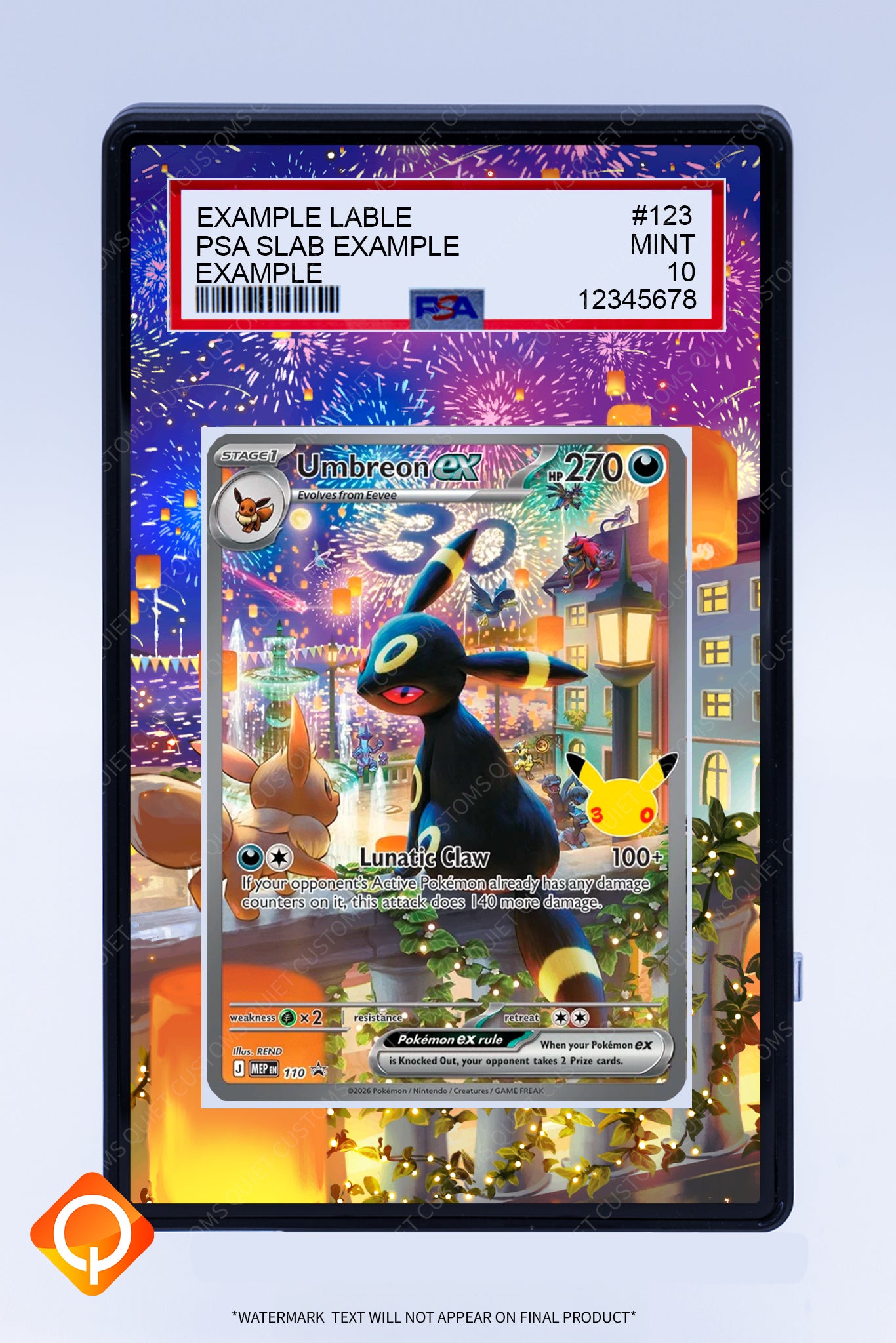 Umbreon EX 110 (Graded) Case