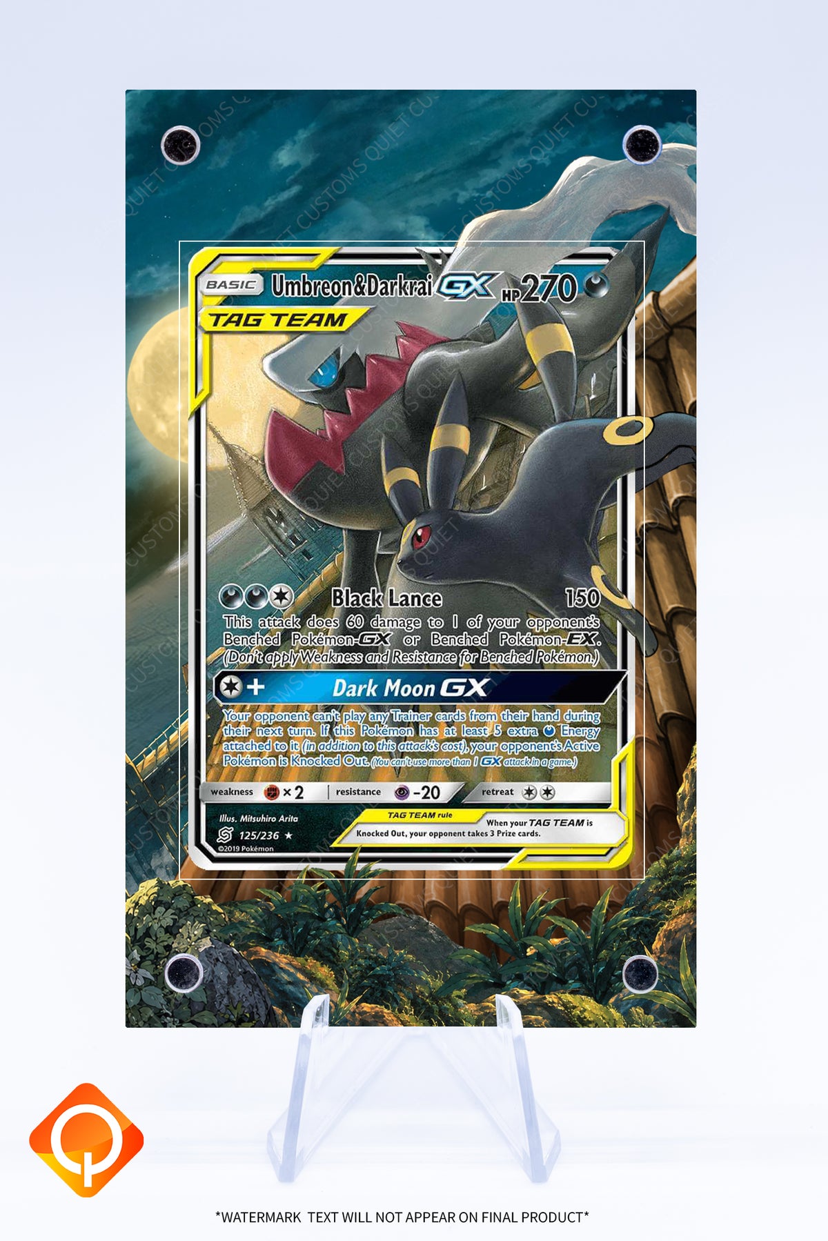 Umbreon and Darkrai GX 125 236 Case | Art Guard (Ungraded)