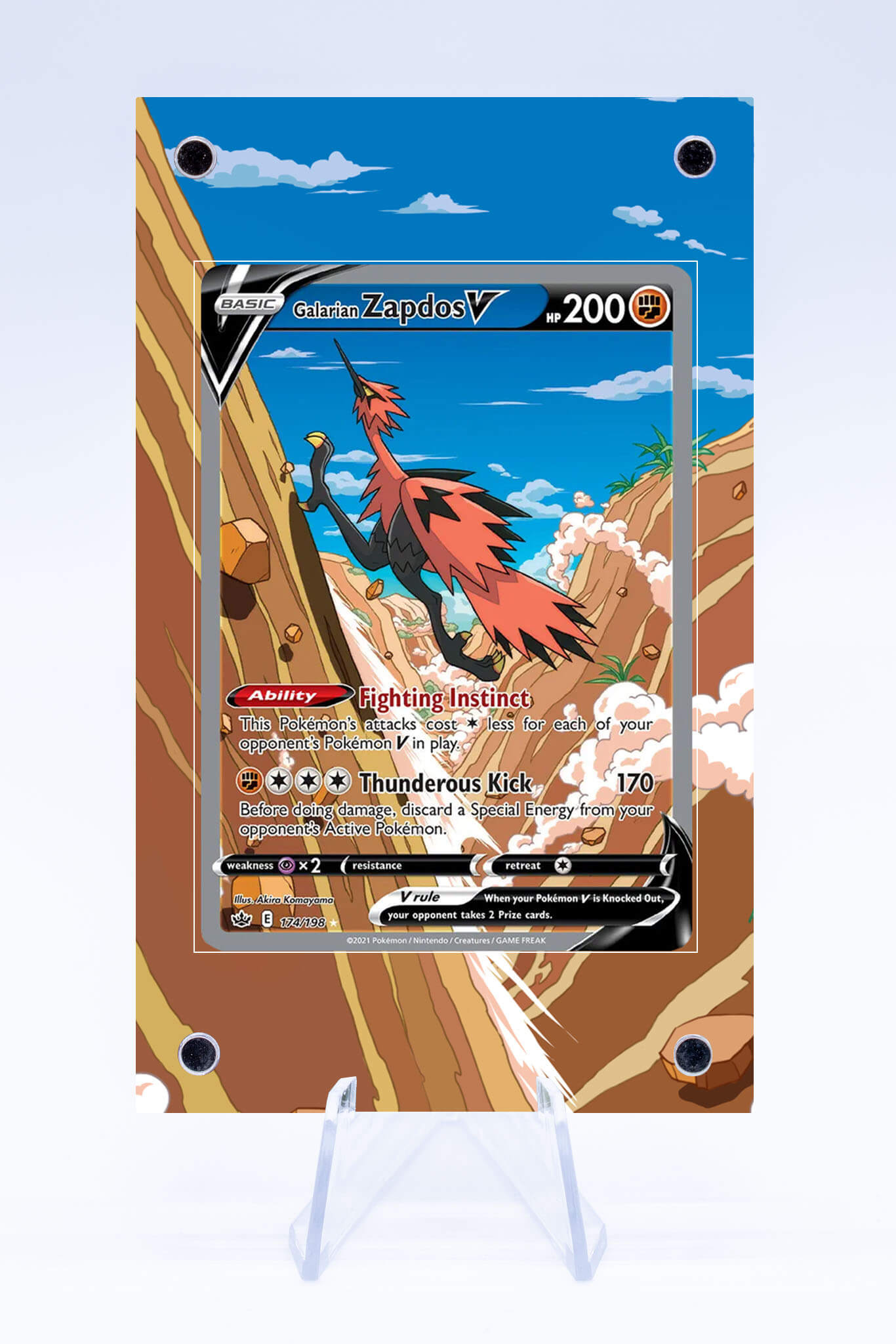 zapdos pokemon card full art Galarian Zapdos V 174 198 Case | Chilling Reign