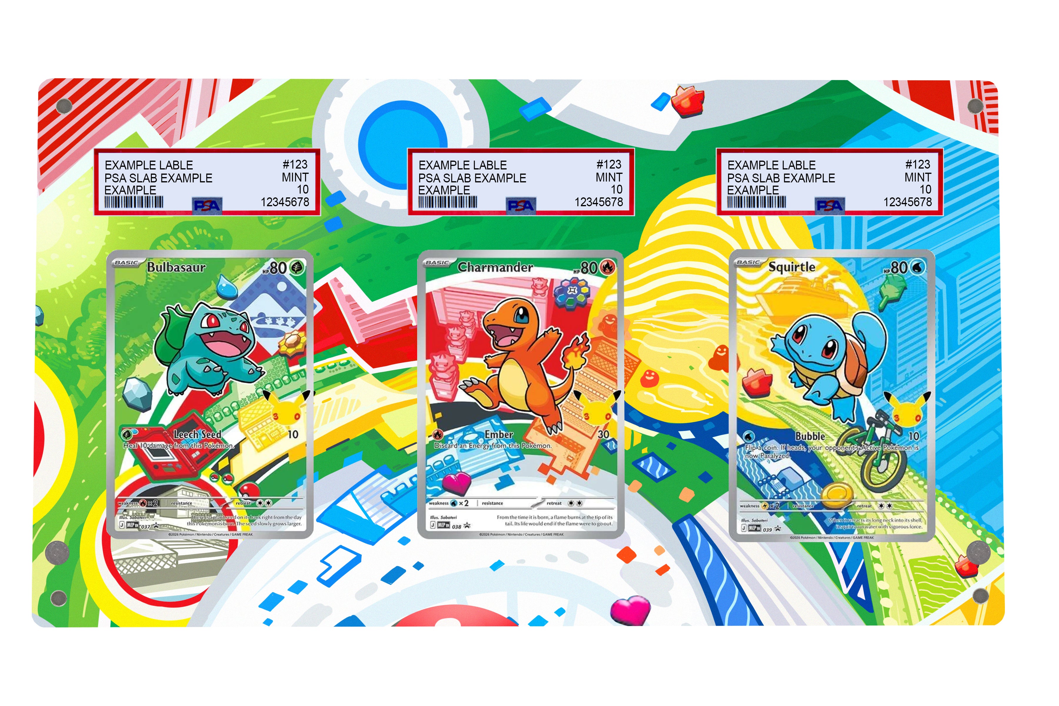 Bulbasaur Charmander Squirtle First Partner | TRIPLE Graded Case