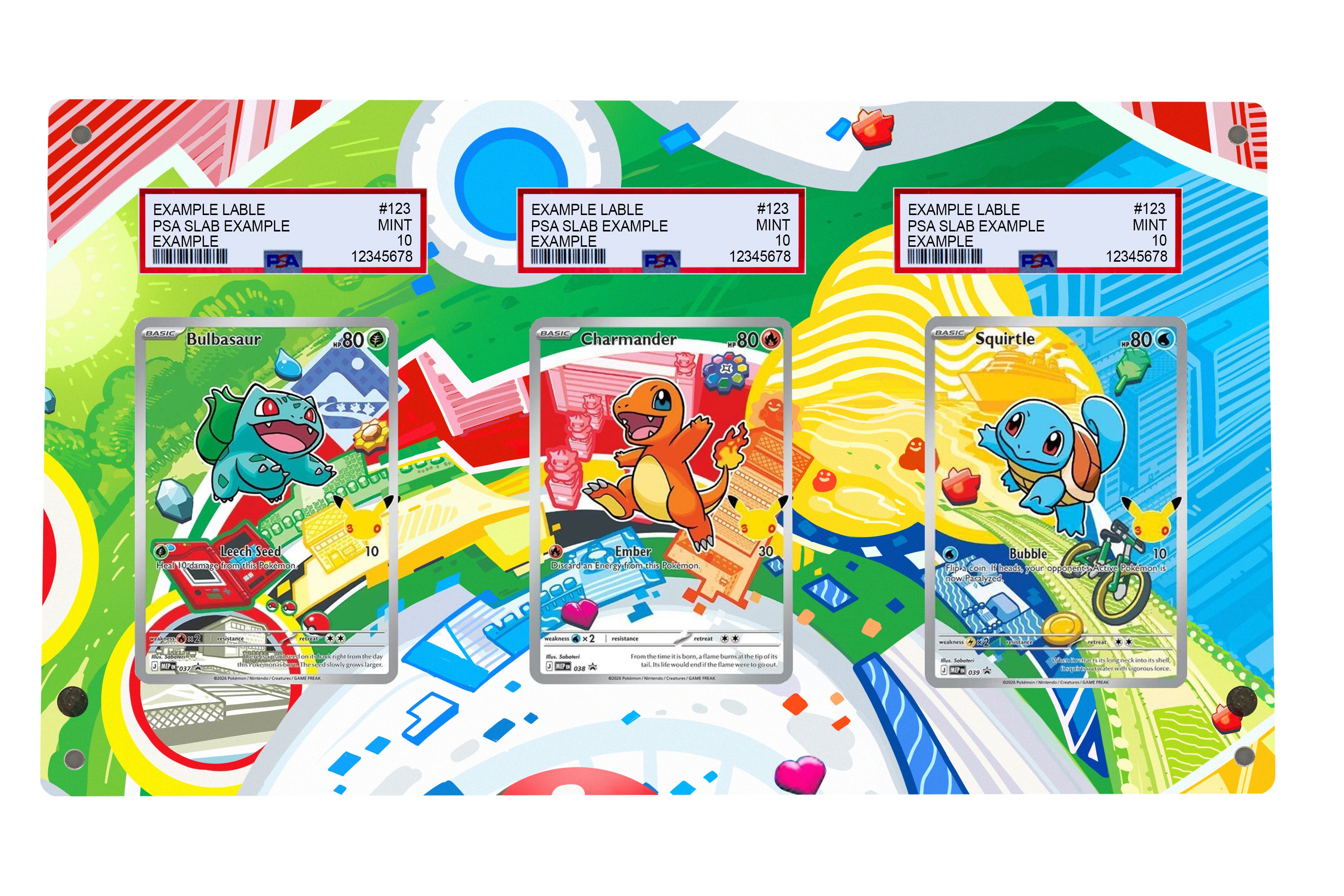 Bulbasaur Charmander Squirtle First Partner | TRIPLE Graded Case