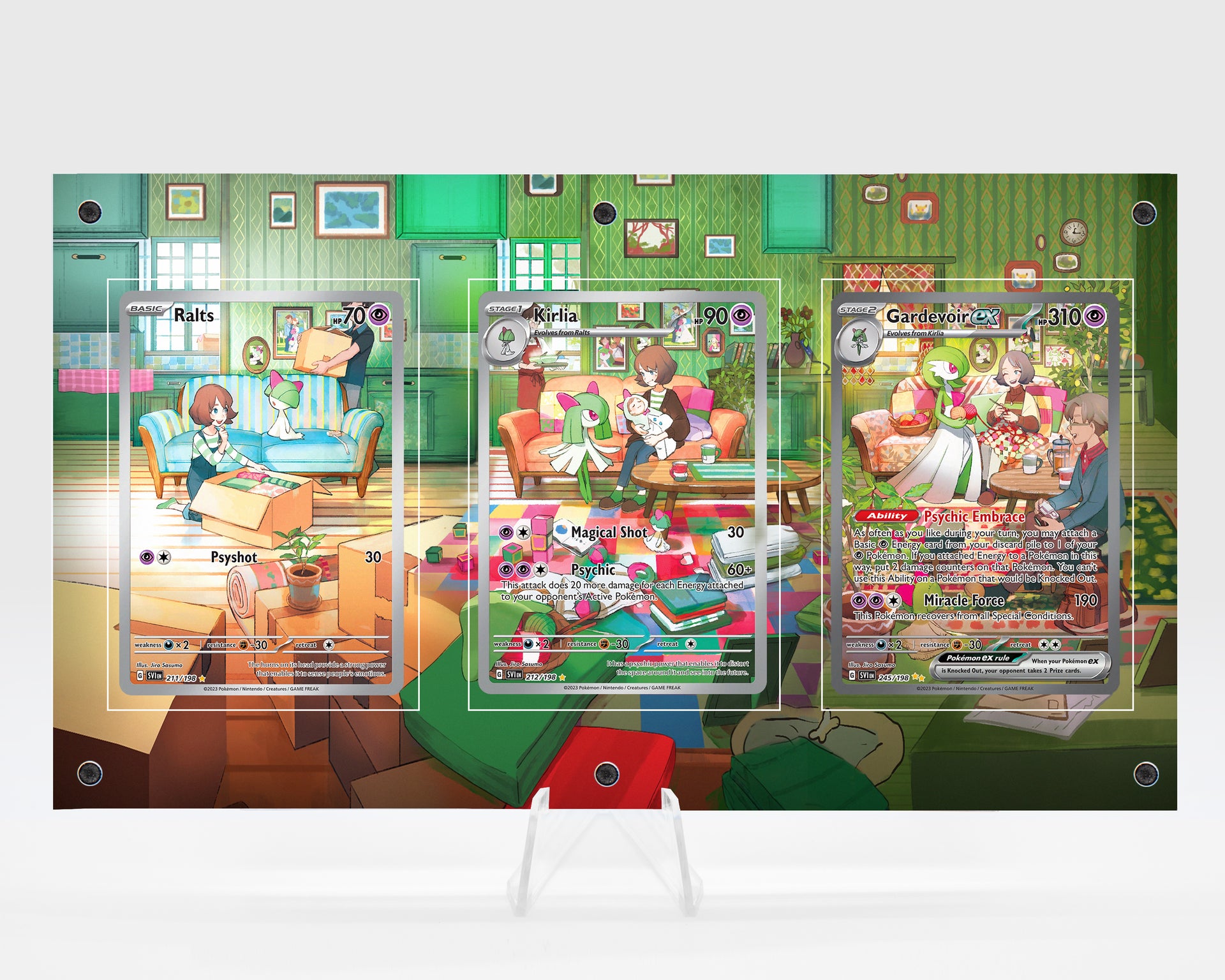Ralts Kirlia and Gardevoir | TRIPLE Art Guard Case Ralts Kirlia and Gardevoir | TRIPLE Art Guard Case