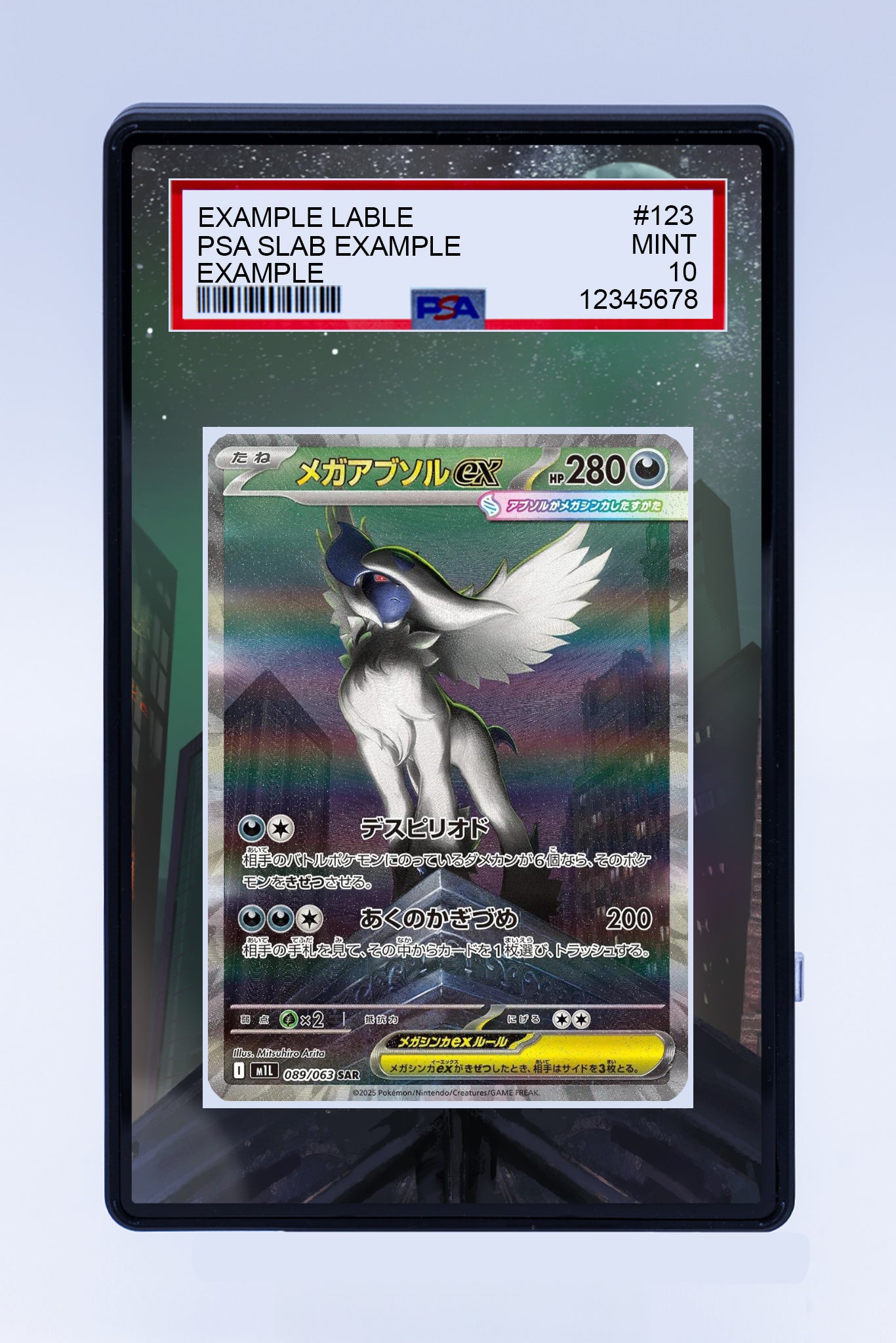 Absol Mega EX 180 132 (Graded) Case