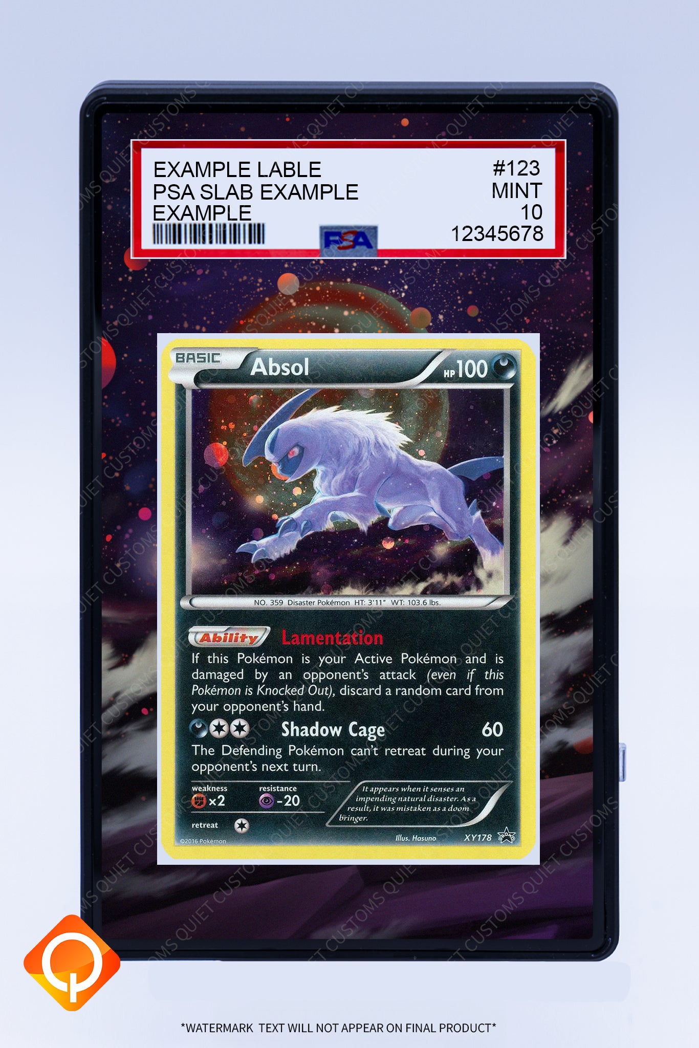 Absol XY178 Promo (Graded) Case