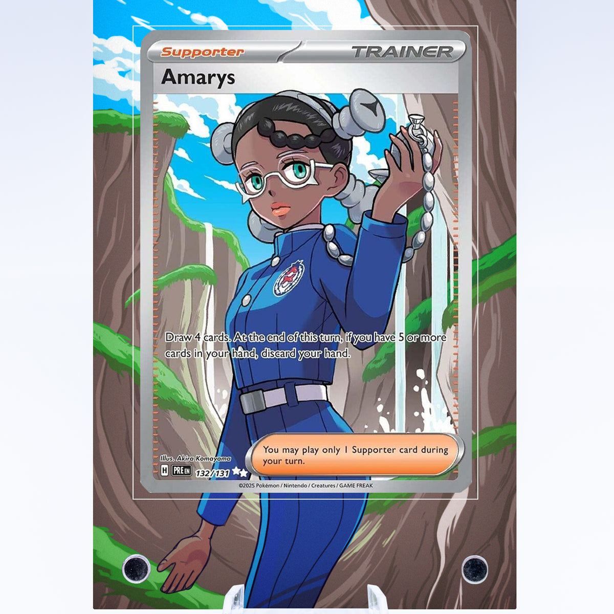 amarys pokemon card 2025 Pokemon SV Prismatic Evolutions Full Art Amarys #132 CGC 8.5 NM-MT+