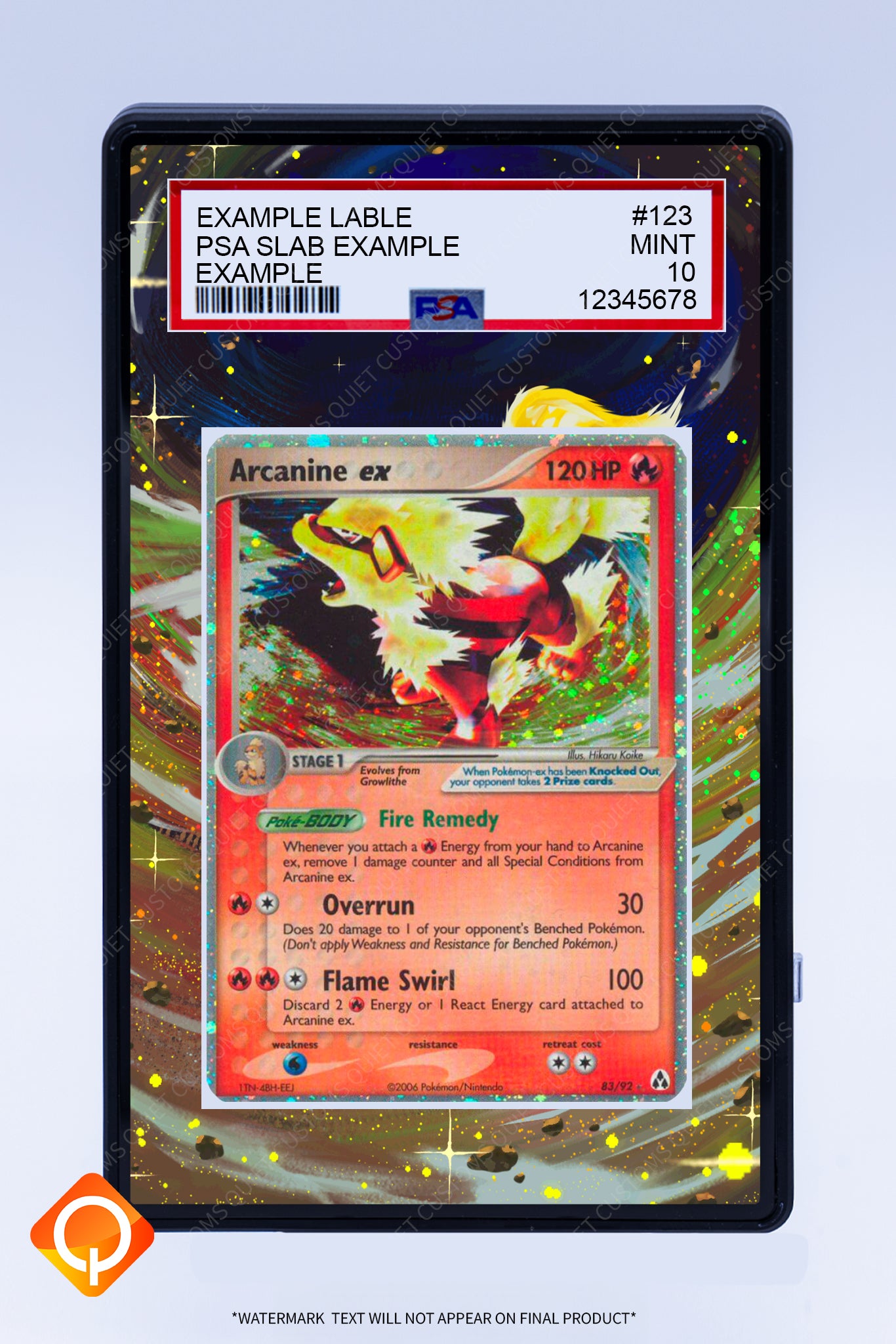 Arcanine 83 92 (Graded) Case