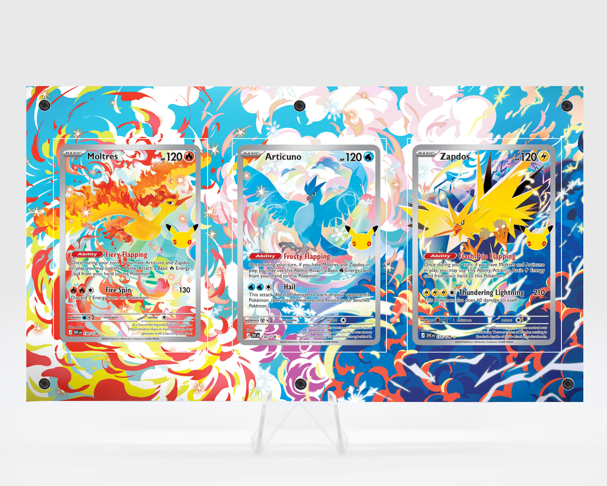 Articuno Moltres and Zapdos 30th Anniversary | TRIPLE Art Guard Case