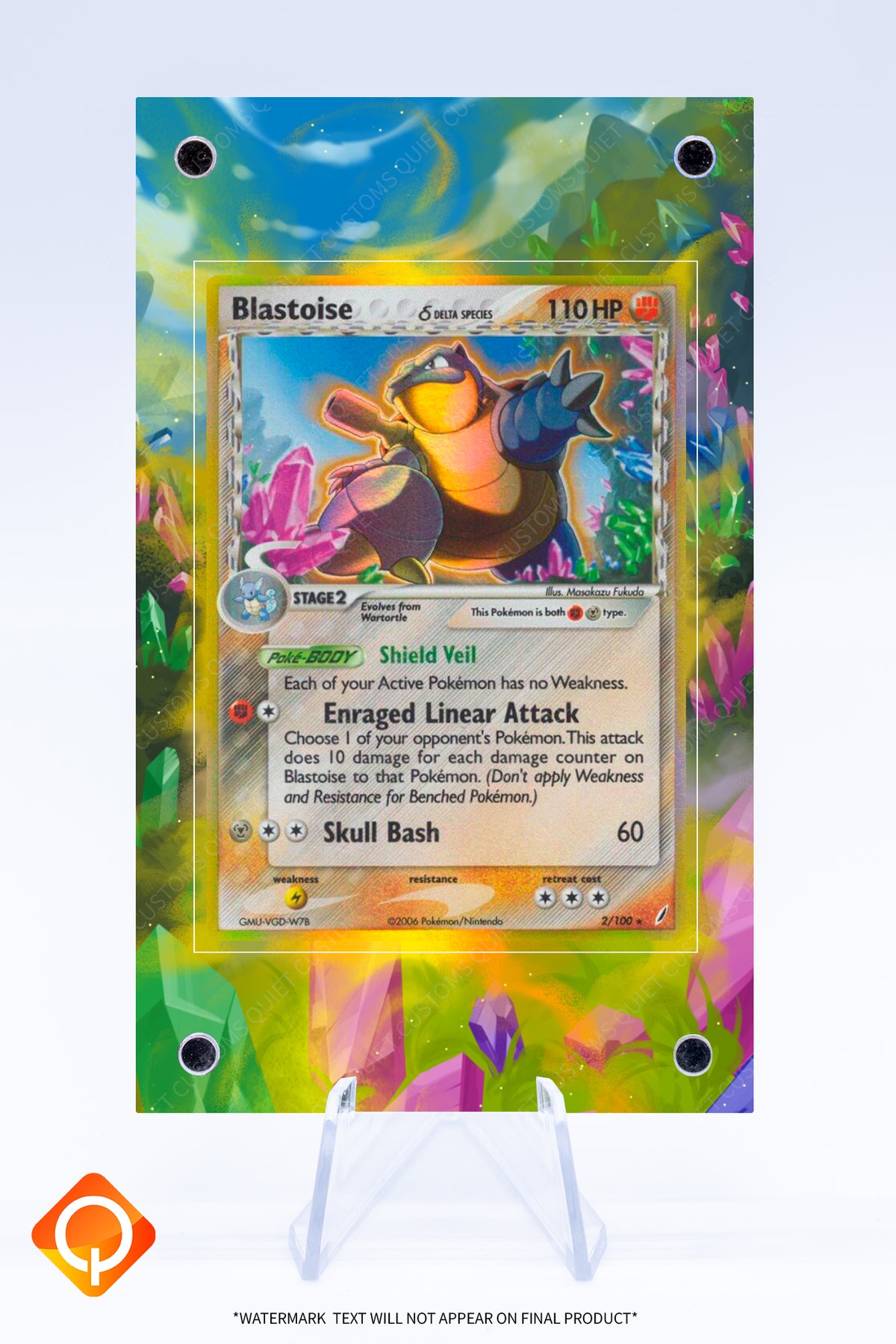 Blastoise 2 100 Case | Art Guard (Ungraded)