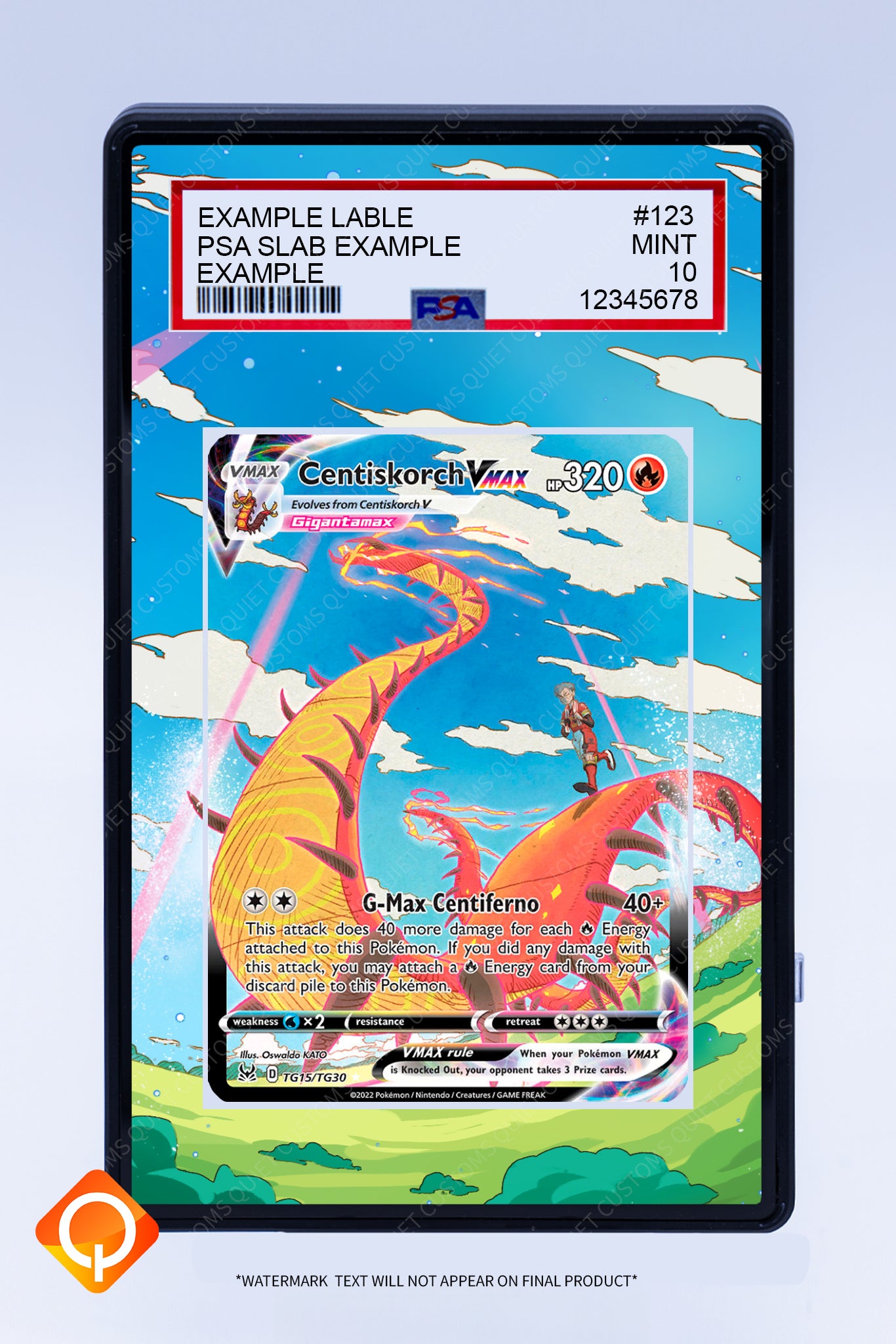 Centiskorch VMAX TG15 (Graded) Case