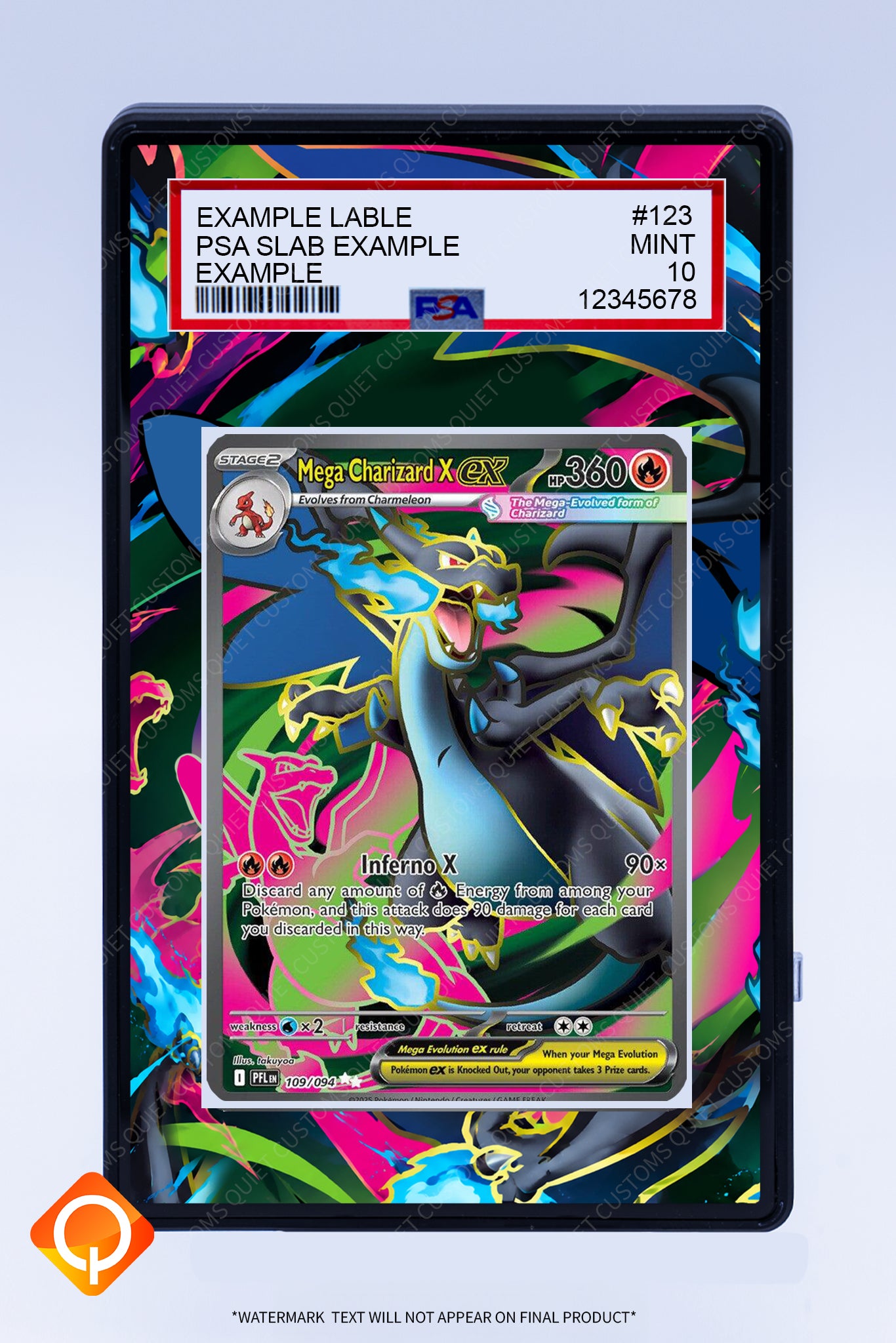 Charizard (Mega) X EX 109 094 (Graded) Case