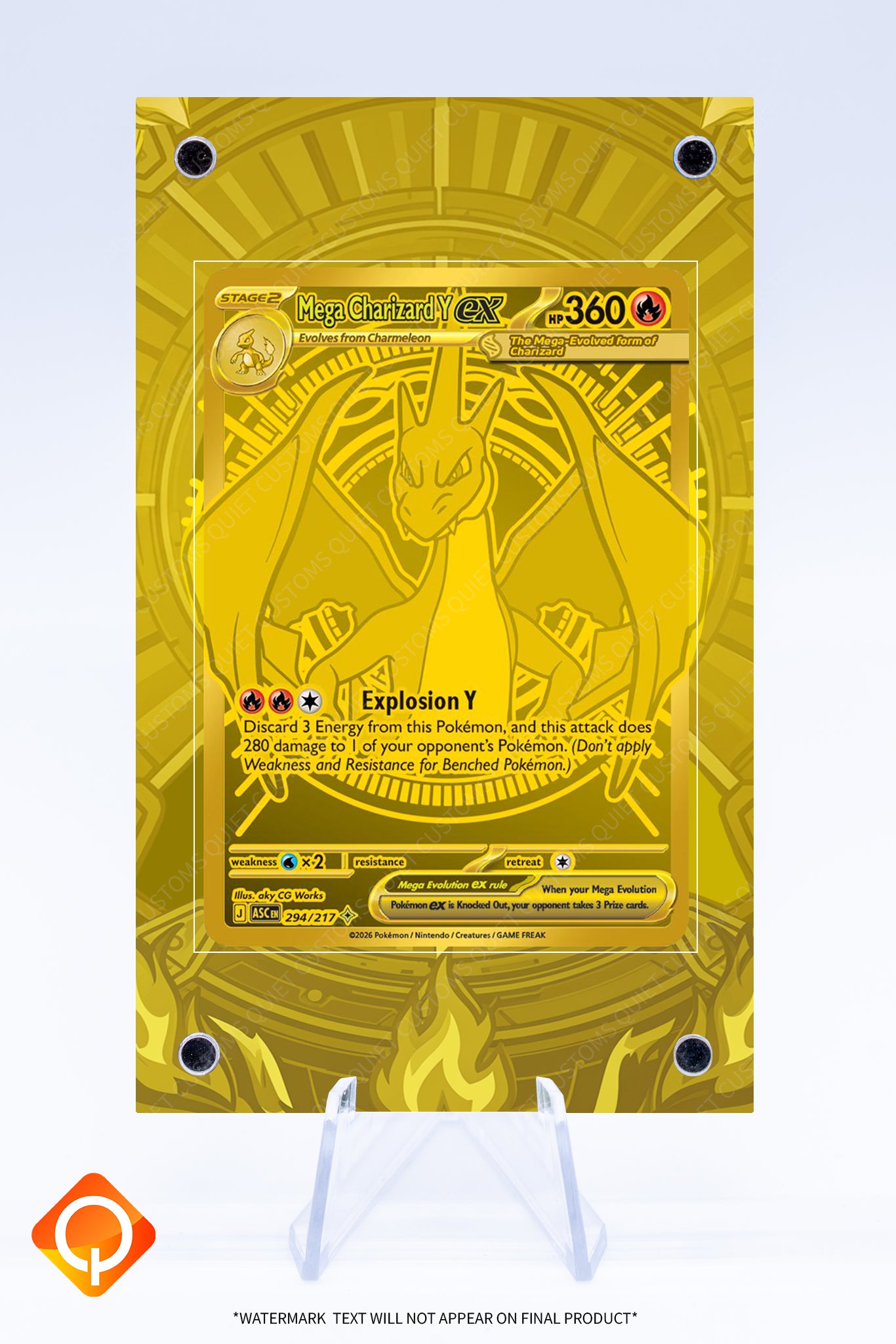 Charizard (Mega)Y EX 294 217 Case | Art Guard (Ungraded)