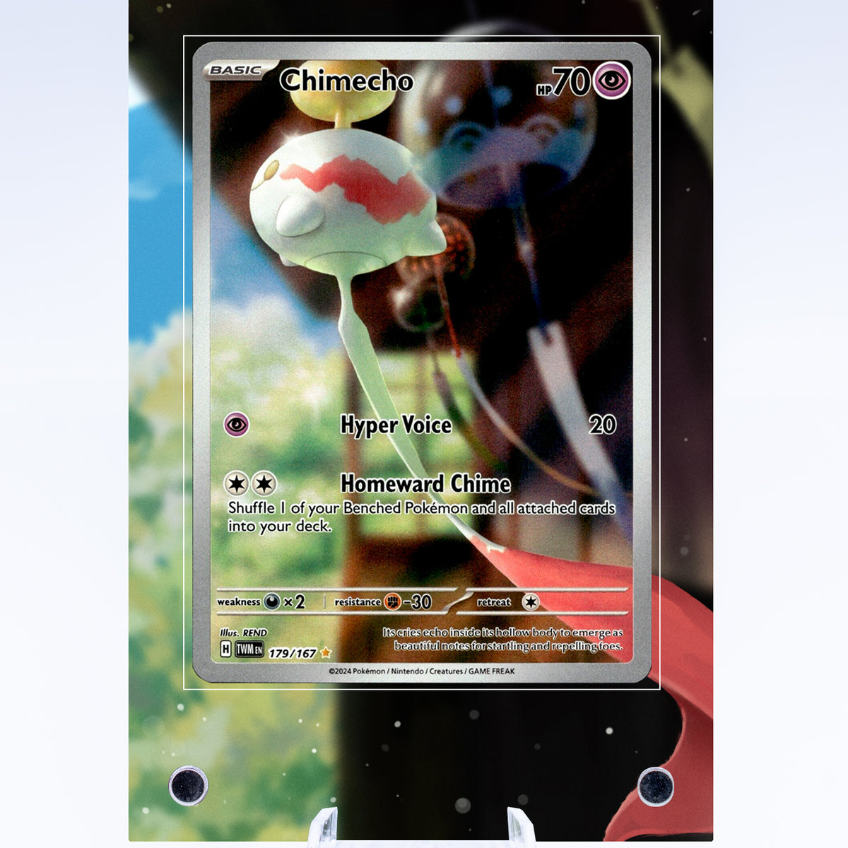 chimecho pokemon card value 179 167 Case | Twilight Masquerade Style:Art Print Only (No Case) Original Era The item available is YUGIOH CARDS Booster Box