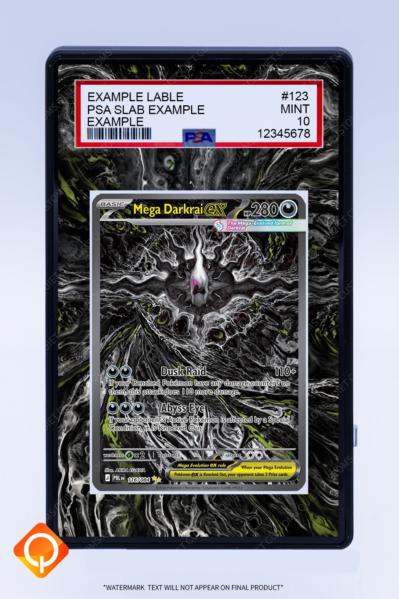 Darkrai (Mega) EX 116 084 (Graded) Case
