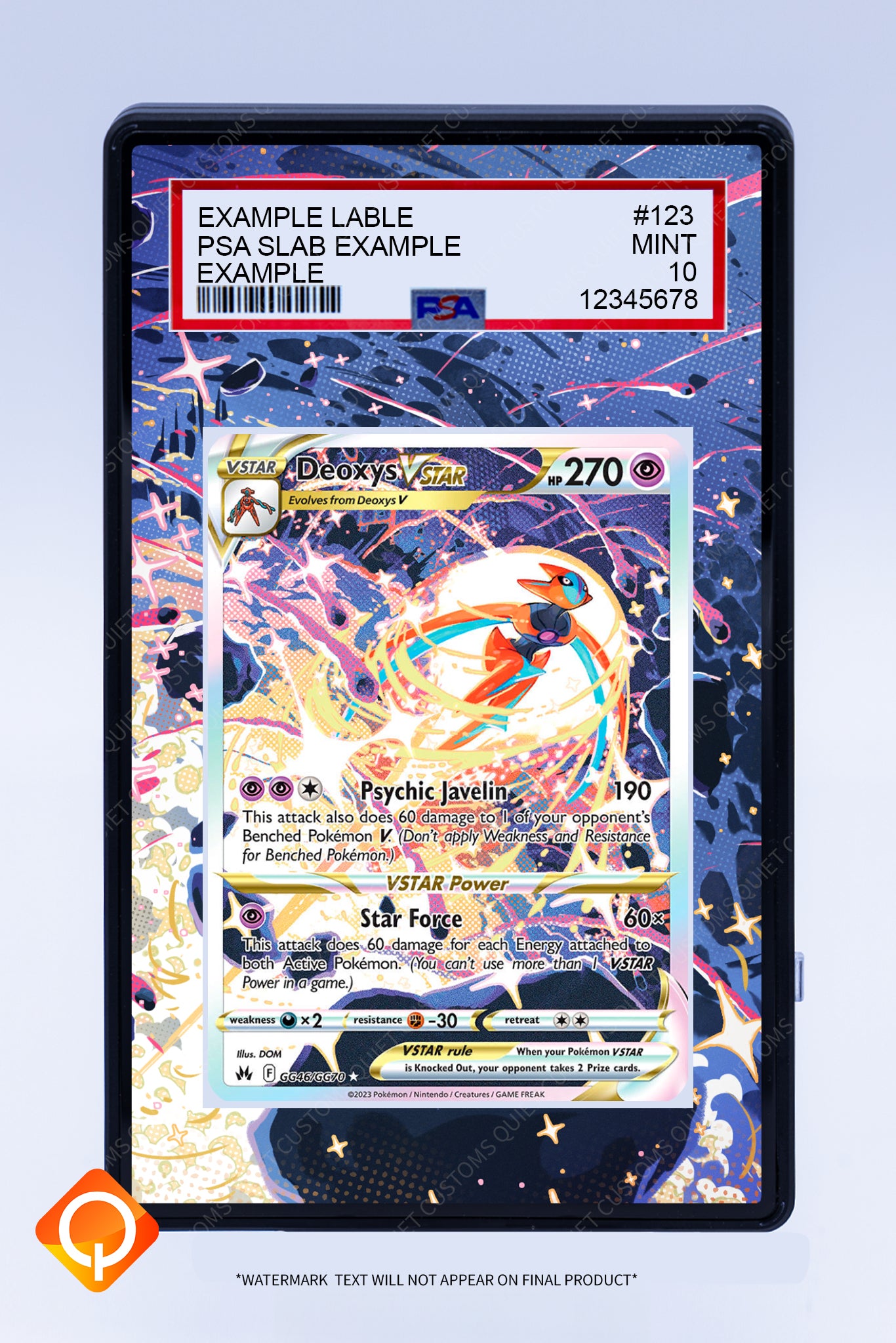 Deoxys VSTAR GG46 GG70 (Graded) Case