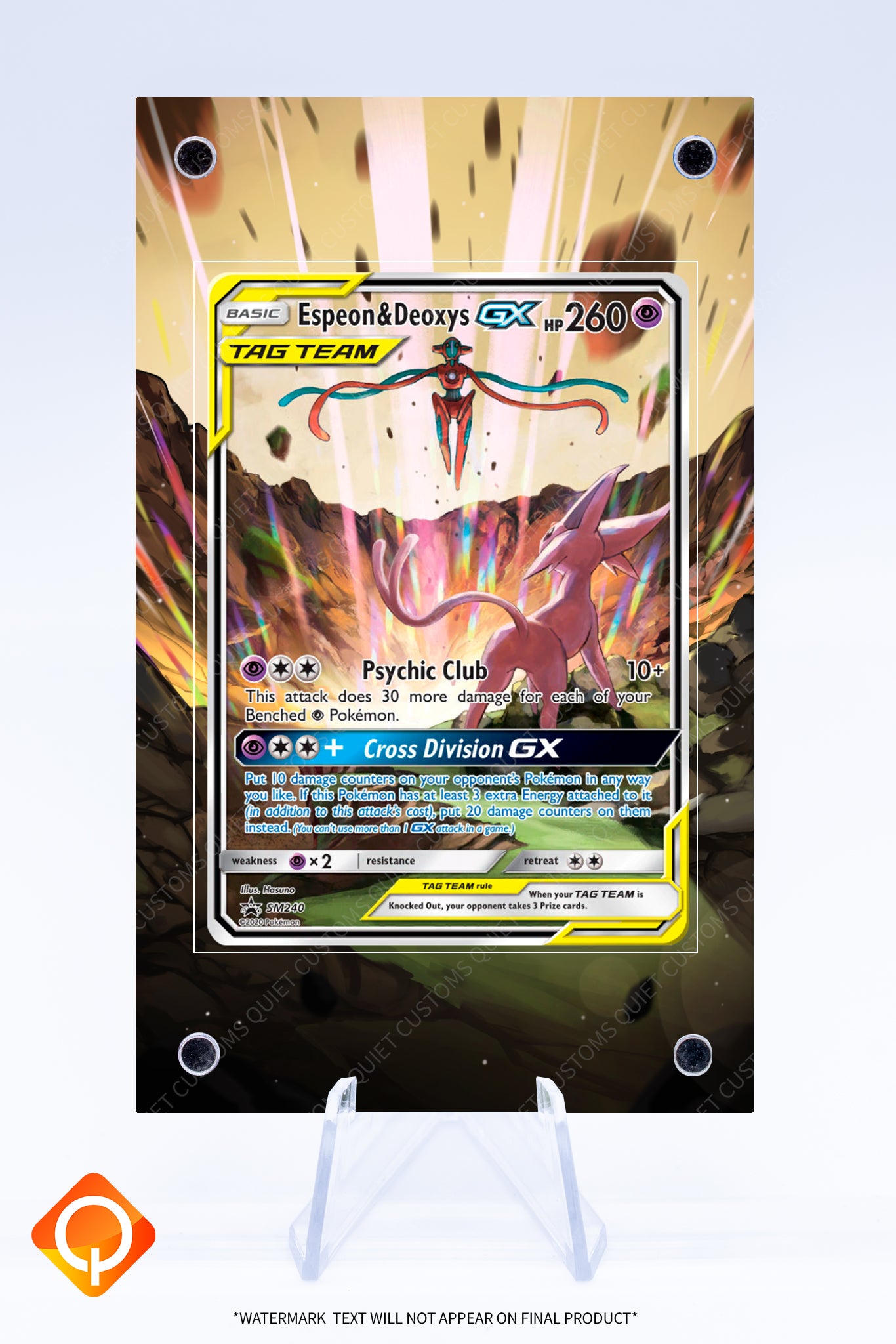 Espeon and Deoxys GX SM240 Case | Art Guard (Ungraded)