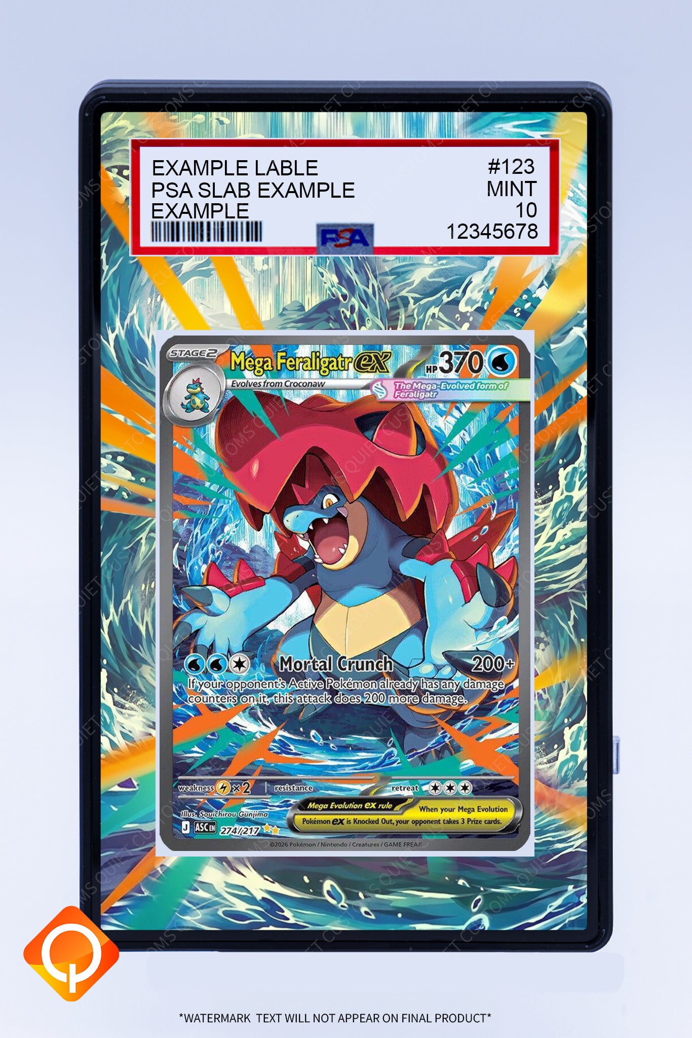Feraligatr (Mega) EX 274 217 (Graded) Case
