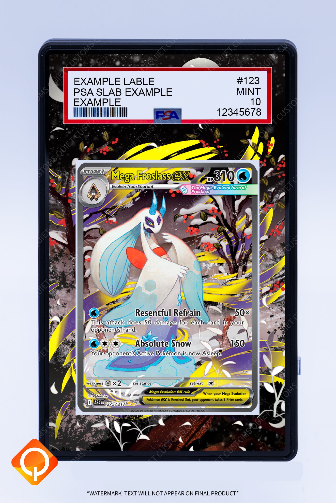 Froslass (Mega) Ex 275 217 (Graded) Case