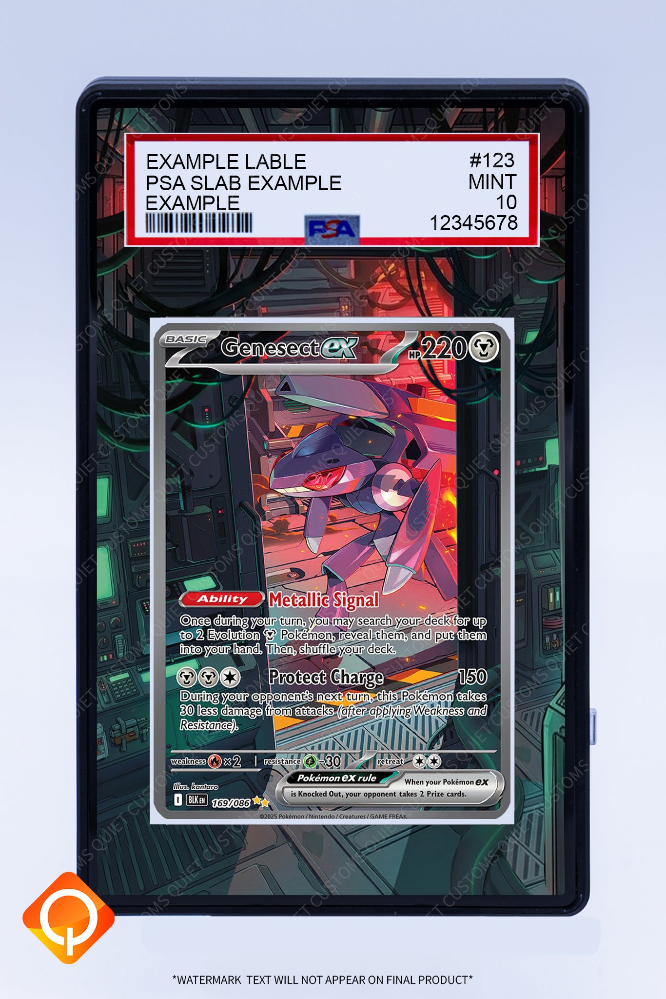 Genesect EX 169 086 (Graded) Case