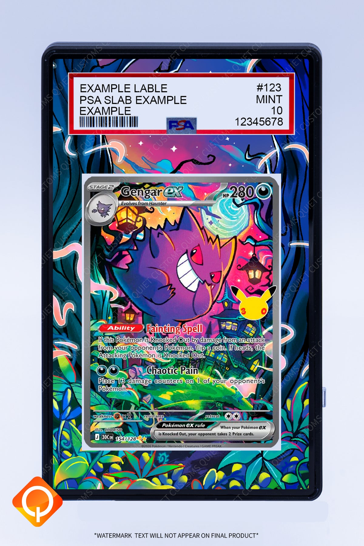 Gengar EX 154 128 (Graded) Case