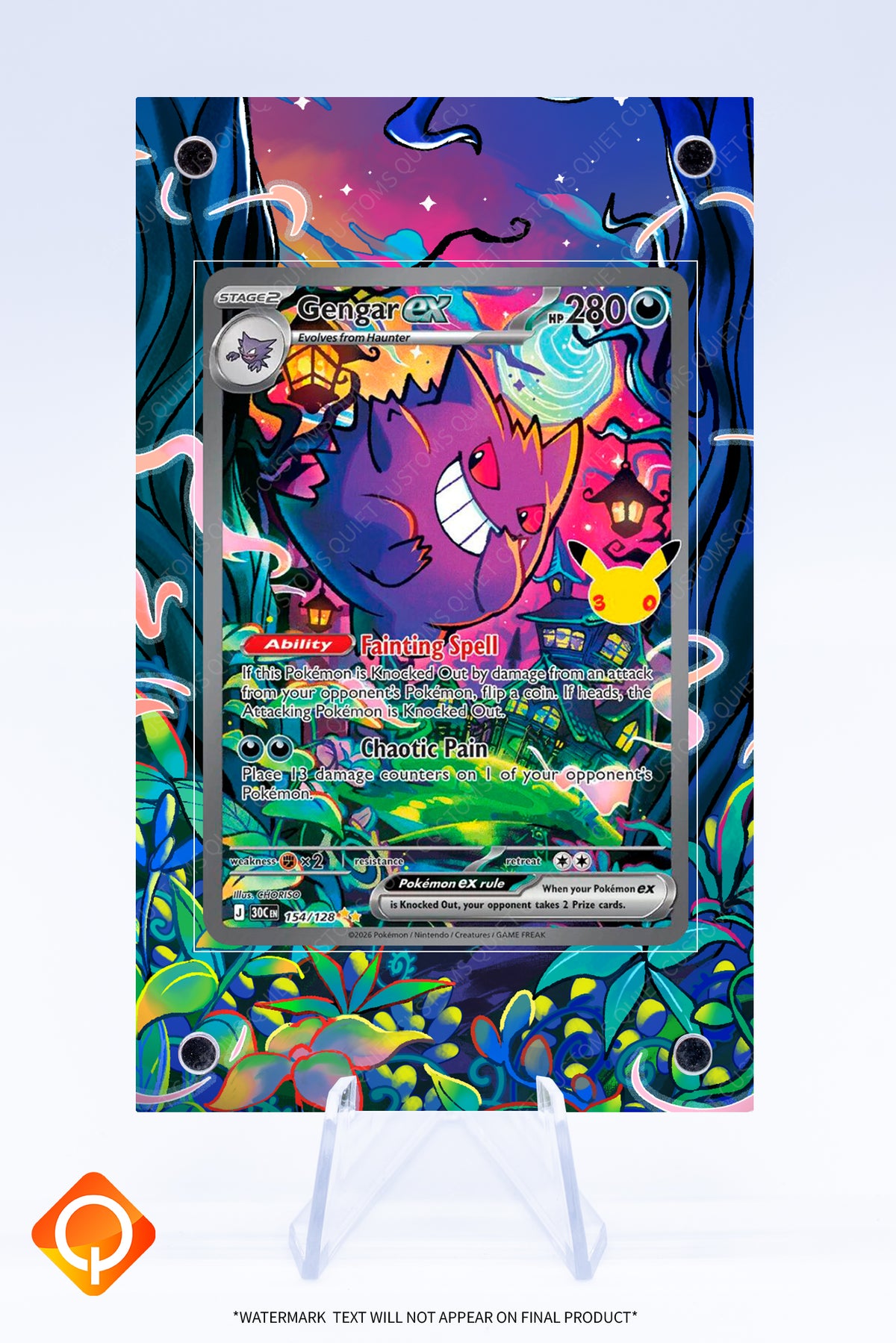 Gengar EX 154 128 Case | Art Guard (Ungraded)