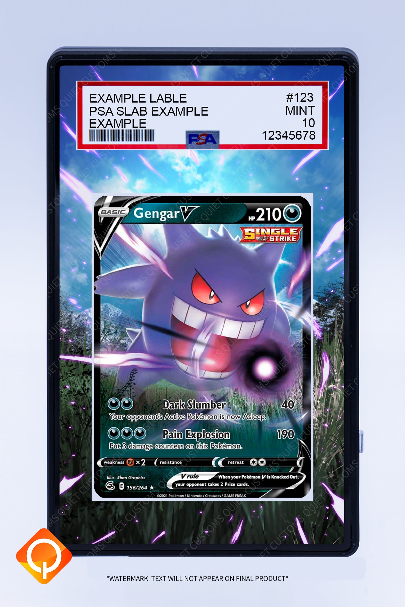 Gengar V 156 264 (Graded) Case