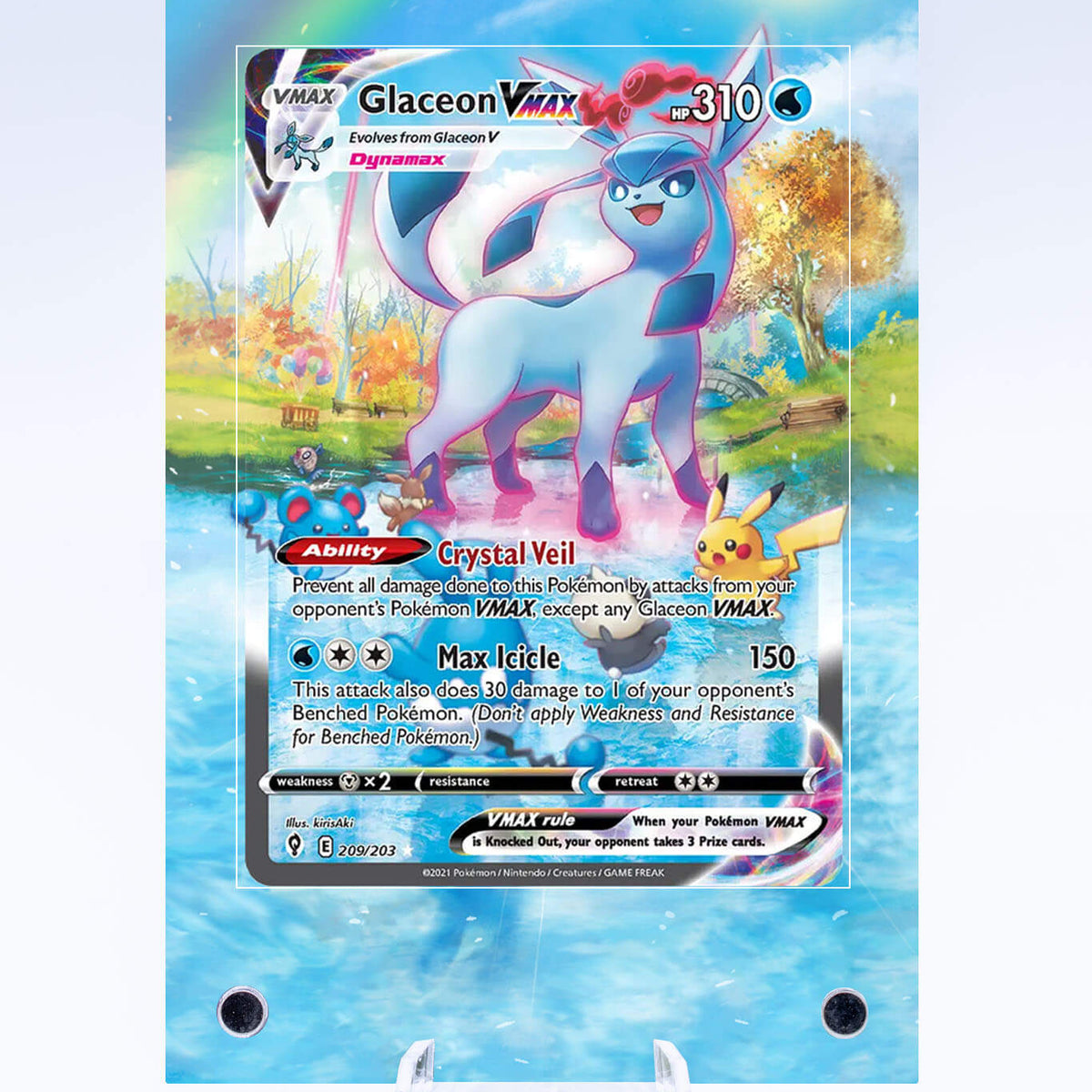 Glaceon VMAX 209 203 Case | Evolving Skies | Art Guard (Ungraded) Glaceon VMAX 209 203 Case | Evolving Skies | Art Guard (Ungraded)
